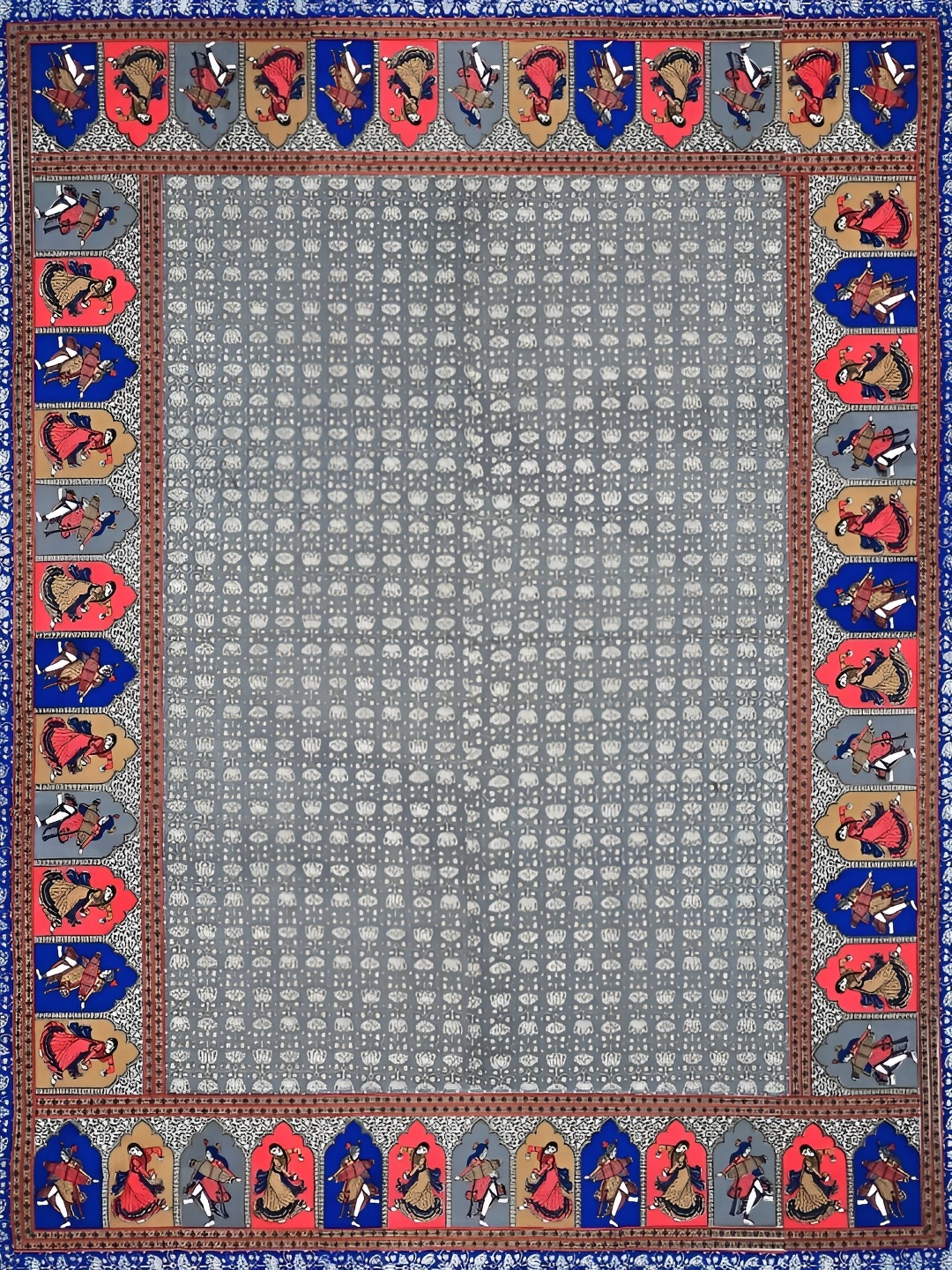 Aura Turquoise Blue & Red Ethnic Motifs Cotton 180 TC King Bedsheet with 2 Pillow Covers
Aura Turquoise Blue & Red Ethnic Motifs Cotton 180 TC King Bedsheet with 2 Pillow Covers