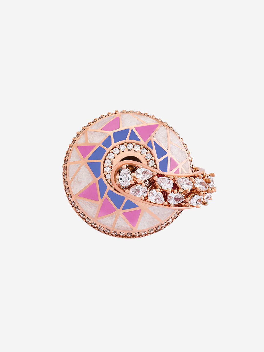 Kushal's Fashion Jewellery Rose Gold-Plated CZ-Stone Studded Floral Finger Ring
Kushal's Fashion Jewellery Rose Gold-Plated CZ-Stone Studded Floral Finger Ring