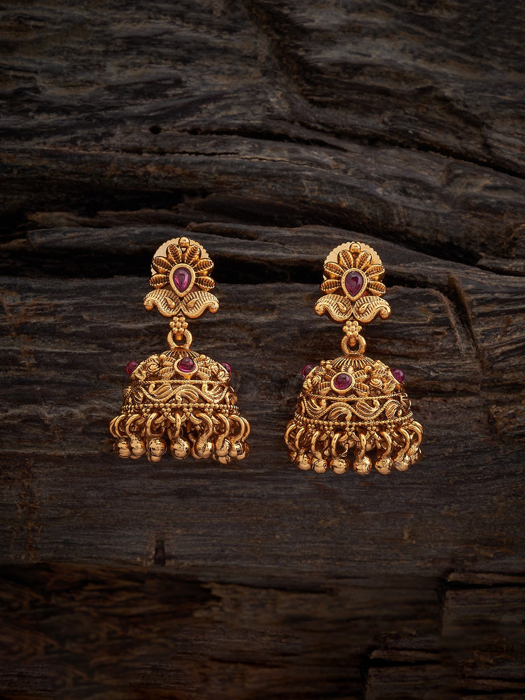 Kushal's Fashion Jewellery Gold-Plated Artificial Stones Studded Jhumkas Earrings, Red
Kushal's Fashion Jewellery Gold-Plated Artificial Stones Studded Jhumkas Earrings, Red