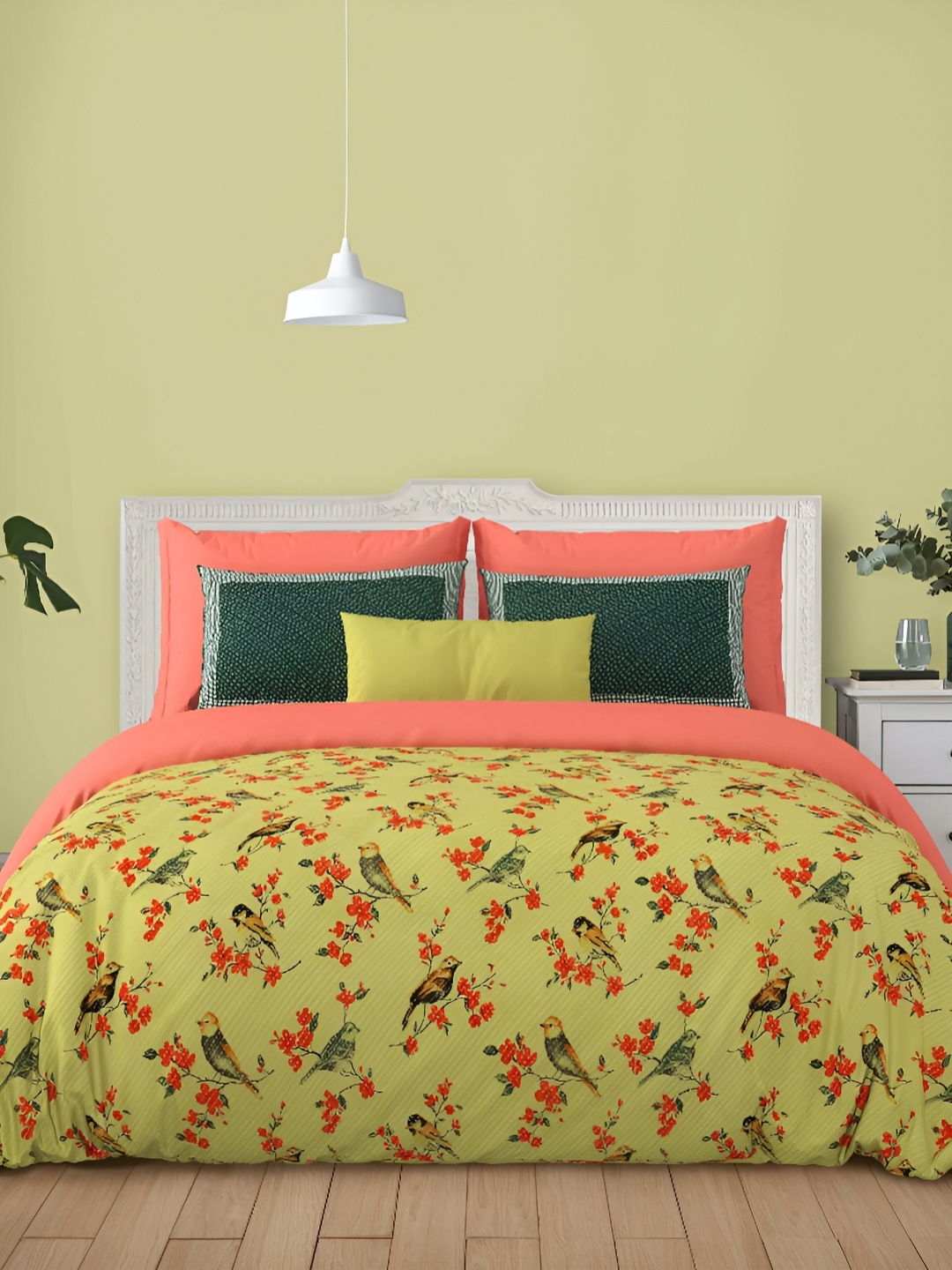 LIVING ROOTS Super King Size Jaipur Block Print Cotton Double Bedsheet & 2 Pillow Covers, Yellow
LIVING ROOTS Super King Size Jaipur Block Print Cotton Double Bedsheet & 2 Pillow Covers, Yellow