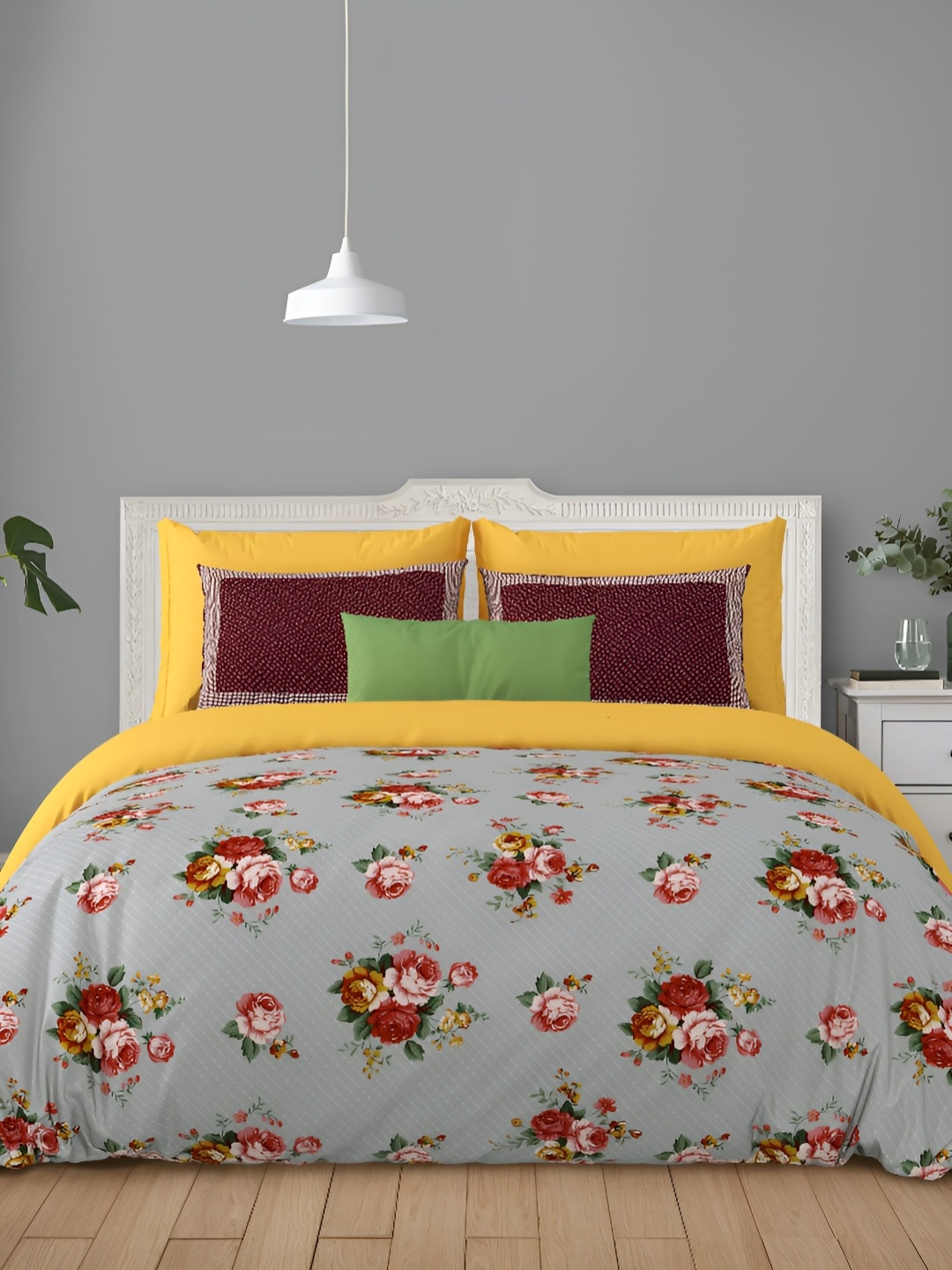 LIVING ROOTS Super King Size Jaipur Block Print Cotton Double Bedsheet & 2 Pillow Covers, Grey
LIVING ROOTS Super King Size Jaipur Block Print Cotton Double Bedsheet & 2 Pillow Covers, Grey