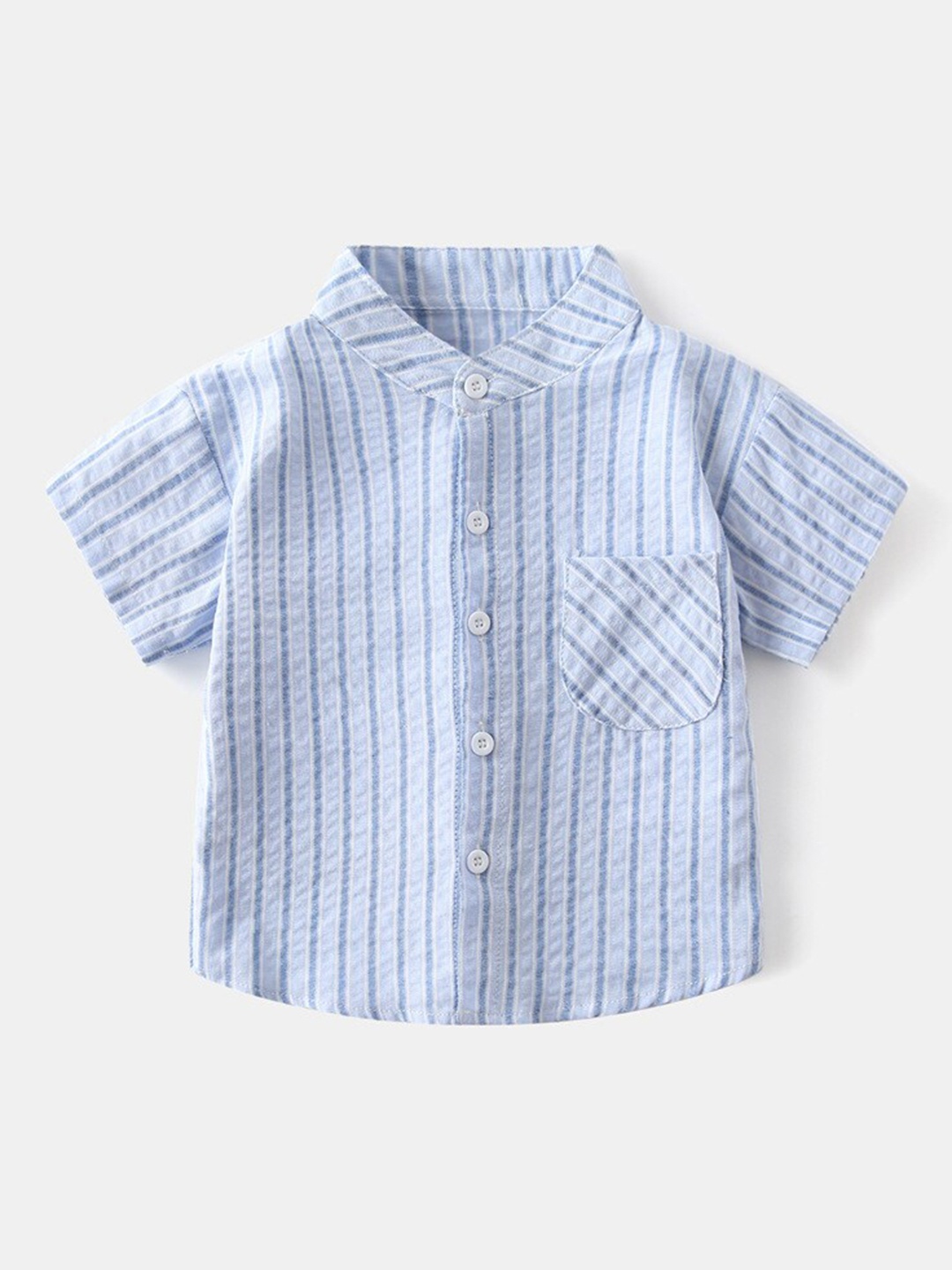 StyleCast Boys Short Sleeves Mandarin Collar Cotton Opaque Striped Casual Shirt, Blue
StyleCast Boys Short Sleeves Mandarin Collar Cotton Opaque Striped Casual Shirt, Blue