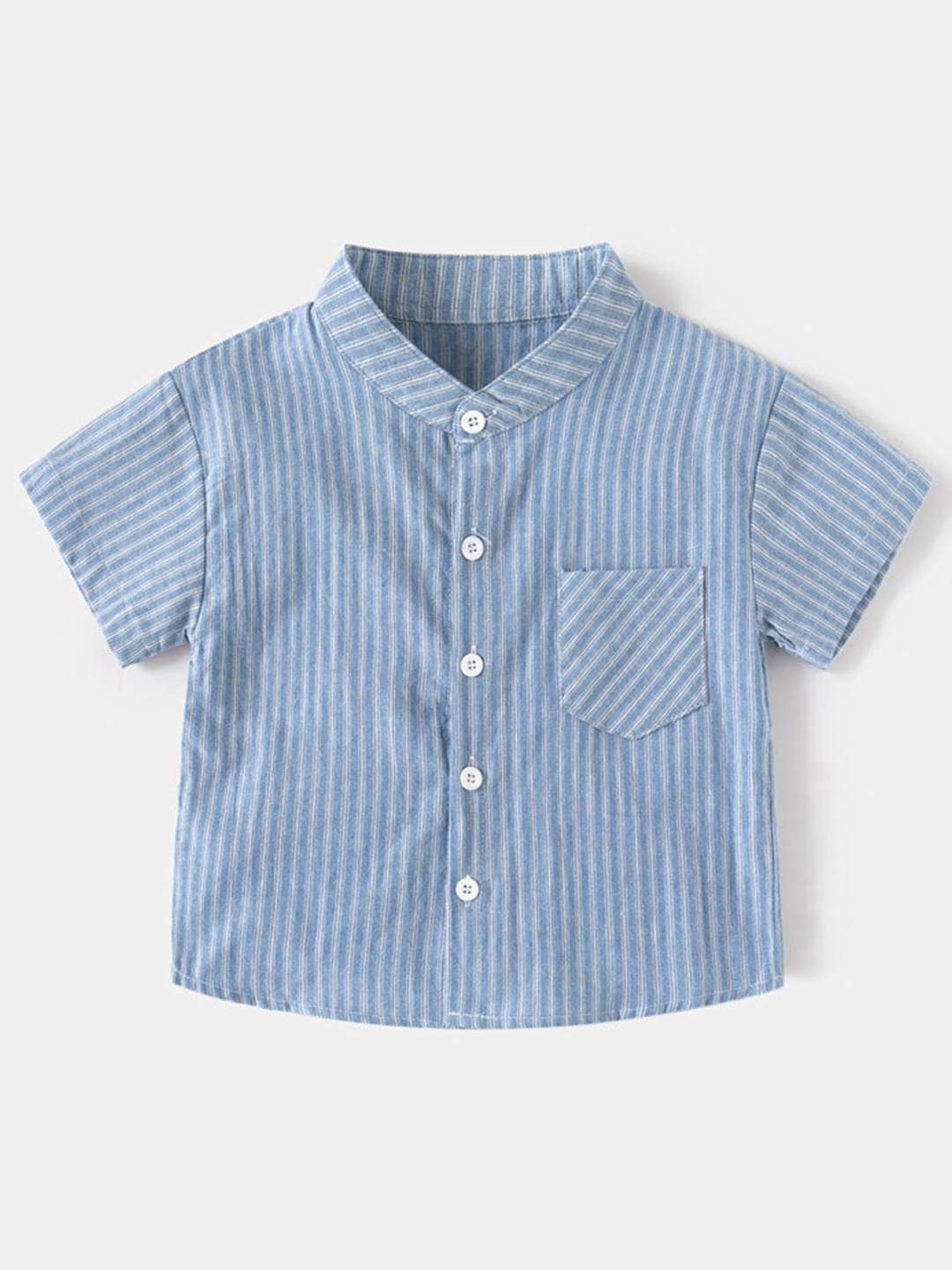 StyleCast Boys Short Sleeves Mandarin Collar Cotton Opaque Striped Casual Shirt, Blue
StyleCast Boys Short Sleeves Mandarin Collar Cotton Opaque Striped Casual Shirt, Blue