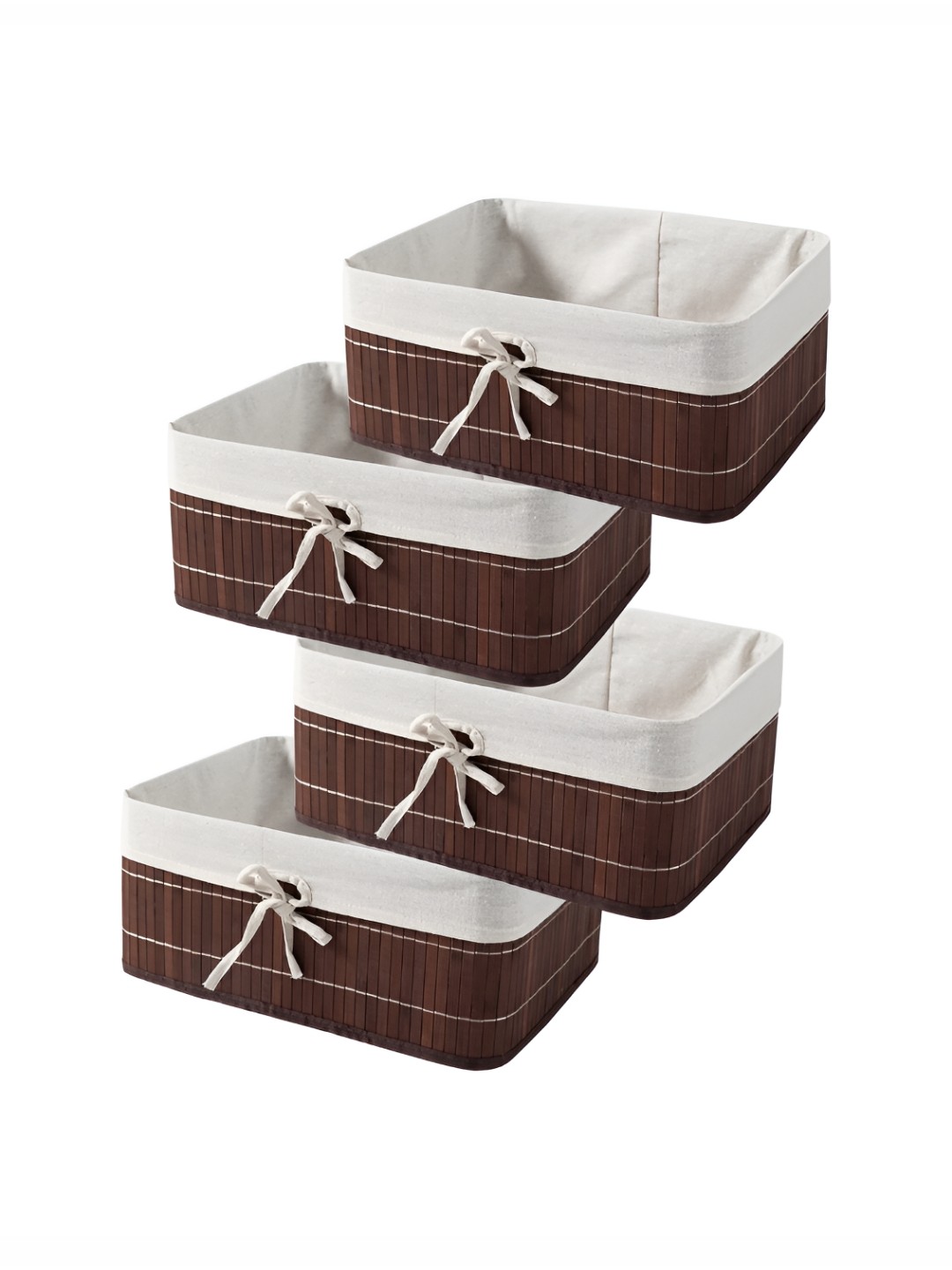 HomeStorie Brown 4 Pcs Eco-Friendly Foldable Natural Bamboo Storage Basket Bins Organisers
HomeStorie Brown 4 Pcs Eco-Friendly Foldable Natural Bamboo Storage Basket Bins Organisers