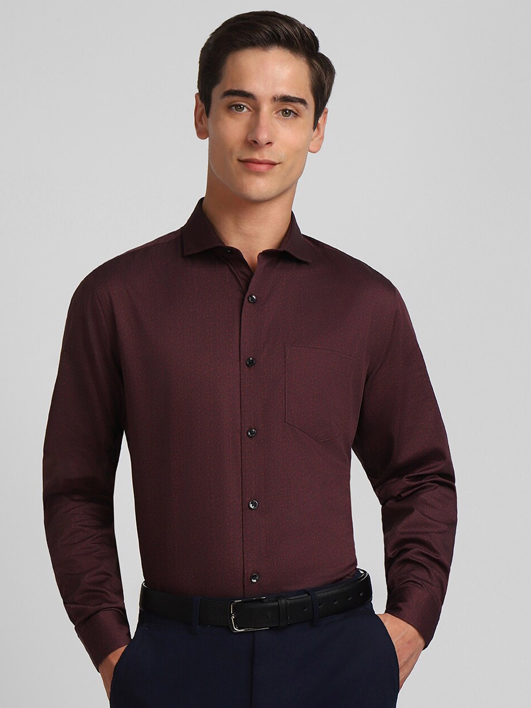 Allen Solly Cutaway Collar Full Sleeves Printed Slim Fit Cotton Formal Shirt, Brown
Allen Solly Cutaway Collar Full Sleeves Printed Slim Fit Cotton Formal Shirt, Brown