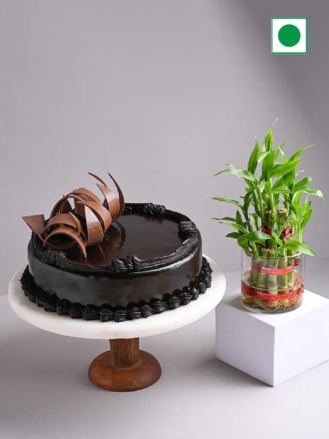Floweraura Air Purifying Live Bamboo Plant & Chocolate Truffle Eggless Round Cake-500gm, Brown
Floweraura Air Purifying Live Bamboo Plant & Chocolate Truffle Eggless Round Cake-500gm, Brown
