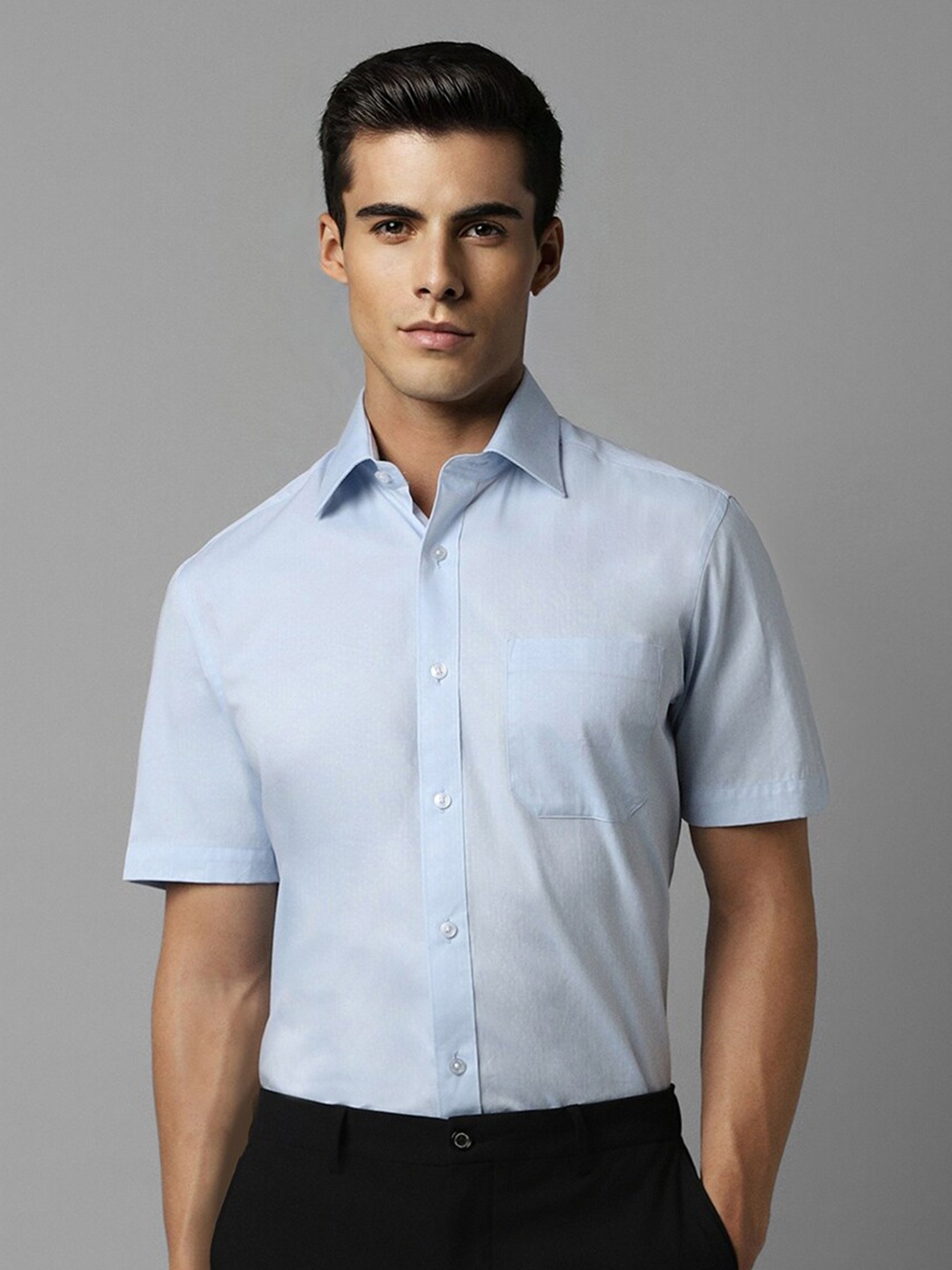 Louis Philippe Textured Self Design Cutaway Collar Regular Fit Cotton Casual Shirt, Blue
Louis Philippe Textured Self Design Cutaway Collar Regular Fit Cotton Casual Shirt, Blue