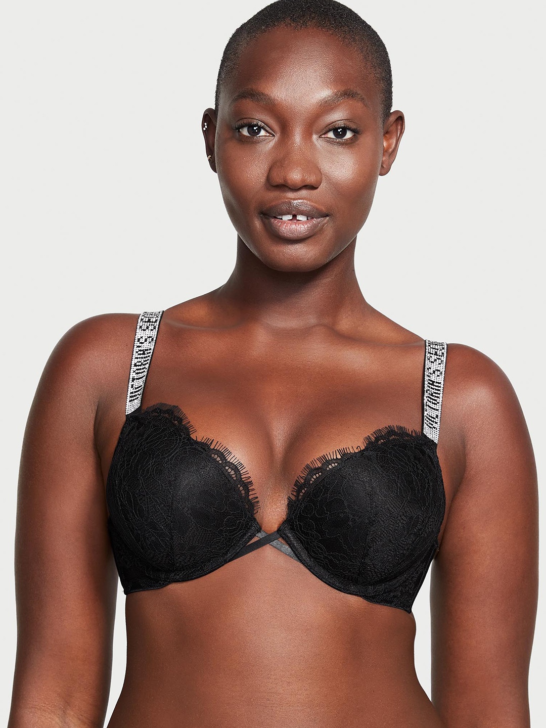 Victoria's Secret Very Sexy Shine Strap Floral Lace Push-Up Bra With All Day Comfort, Black
Victoria's Secret Very Sexy Shine Strap Floral Lace Push-Up Bra With All Day Comfort, Black