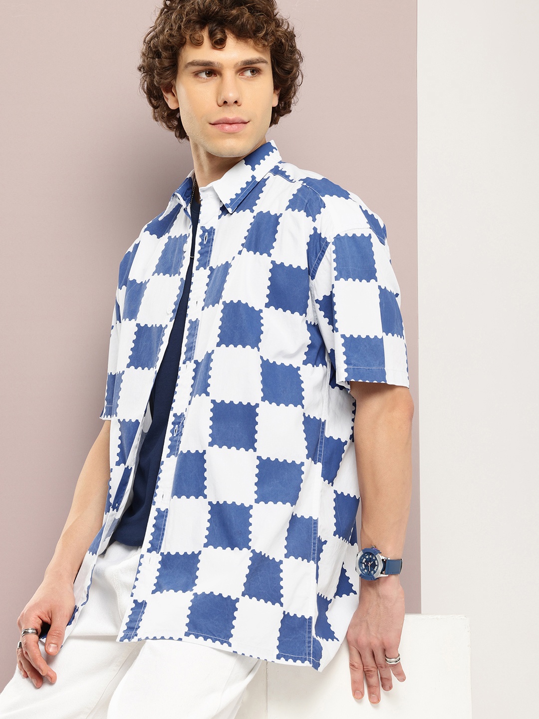 Kook N Keech Pure Cotton Geometric Printed Drop-Shoulder Sleeves Oversized Casual Shirt, White
Kook N Keech Pure Cotton Geometric Printed Drop-Shoulder Sleeves Oversized Casual Shirt, White