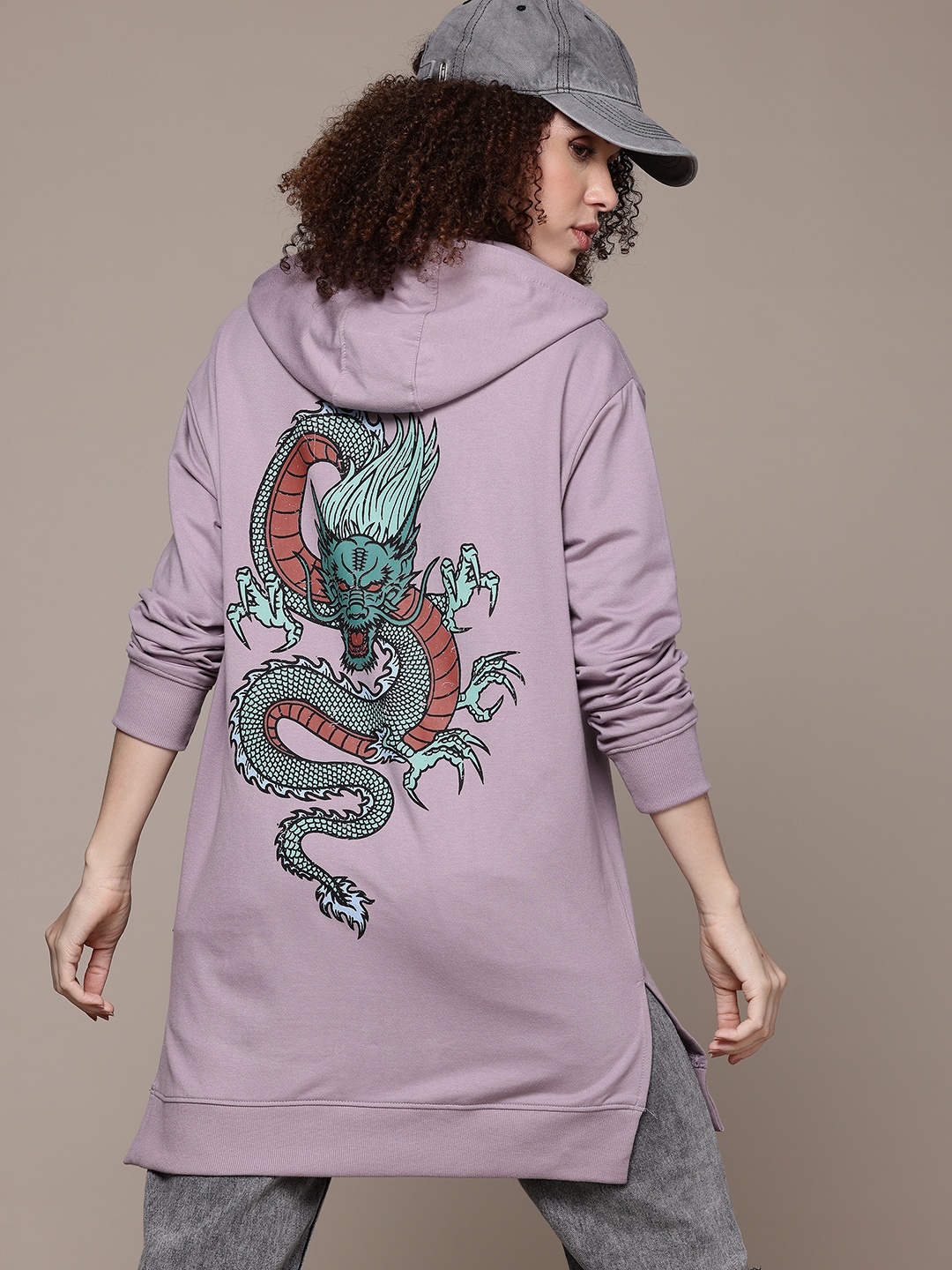 The Roadster Lifestyle Co. Graphic Print Longline Hooded Sweatshirt, Lavender
The Roadster Lifestyle Co. Graphic Print Longline Hooded Sweatshirt, Lavender