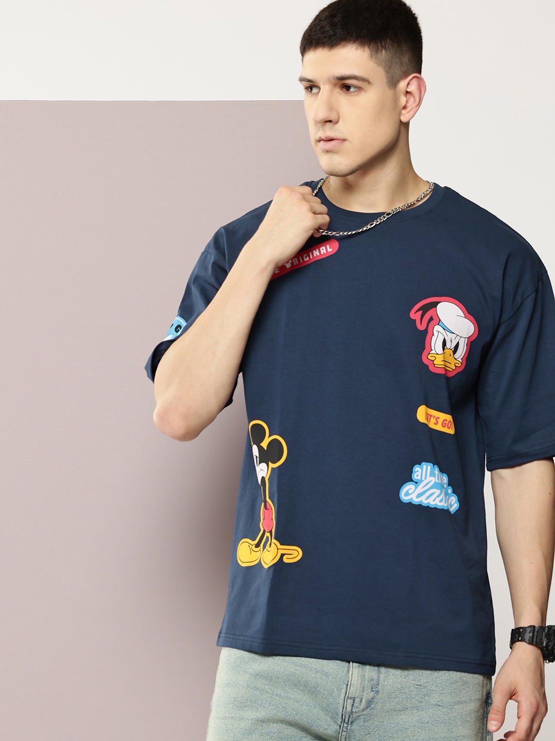 Kook N Keech Disney Printed Drop-Shoulder Sleeves Pure Cotton Oversized T-shirt, Navy blue
Kook N Keech Disney Printed Drop-Shoulder Sleeves Pure Cotton Oversized T-shirt, Navy blue