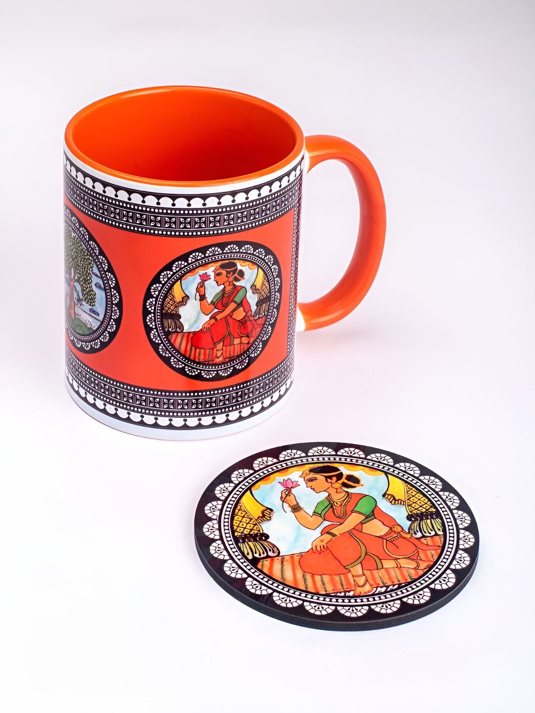 Strokes by Namrata Mehta Orange Ethnic Motifs Printed Ceramic Glossy Mug with Coaster
Strokes by Namrata Mehta Orange Ethnic Motifs Printed Ceramic Glossy Mug with Coaster