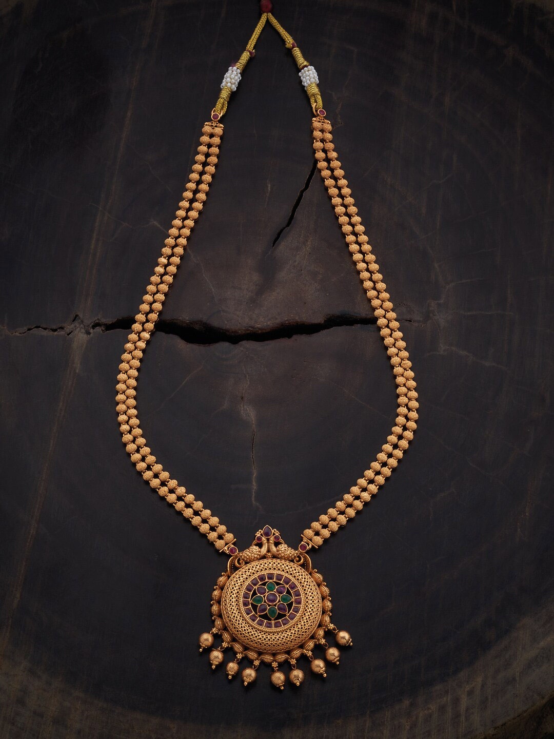 Kushal's Fashion Jewellery Gold-Plated Stones Studded & Beads Beaded Antique Necklace
Kushal's Fashion Jewellery Gold-Plated Stones Studded & Beads Beaded Antique Necklace