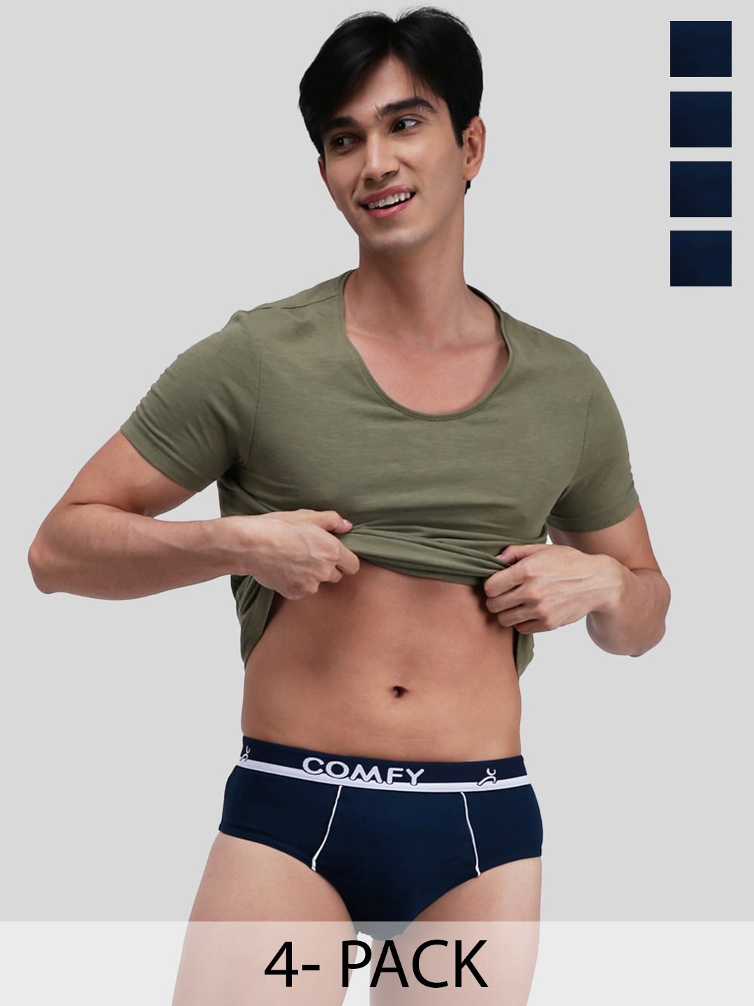 AMUL COMFY Pack Of 4 Pure Cotton Ultra Soft Basic Briefs AC-CBRIOE-AF-2XL-4PC, Navy blue
AMUL COMFY Pack Of 4 Pure Cotton Ultra Soft Basic Briefs AC-CBRIOE-AF-2XL-4PC, Navy blue