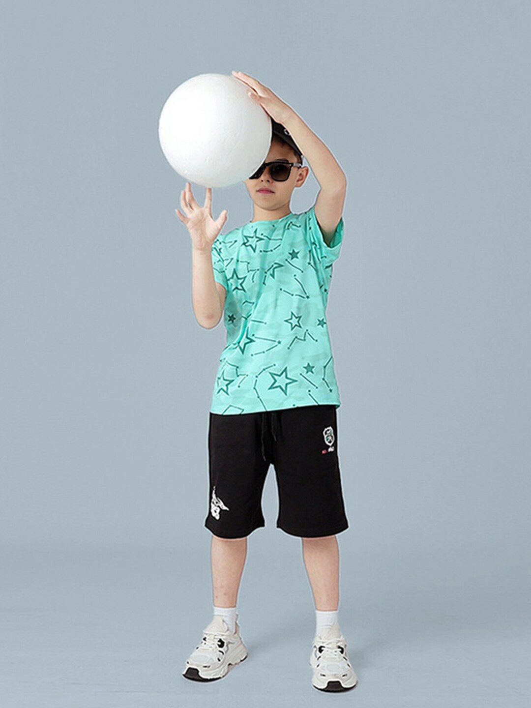 INCLUD Boys Geometric Print Tshirt, Green