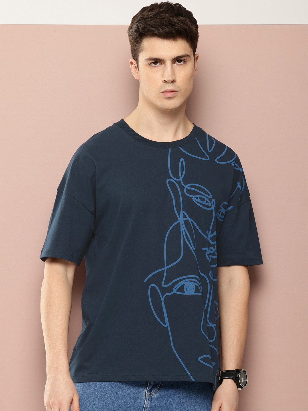 Stormborn Graphic Printed Oversized Drop Shoulder Sleeves Pure Cotton T-shirt, Navy blue
Stormborn Graphic Printed Oversized Drop Shoulder Sleeves Pure Cotton T-shirt, Navy blue