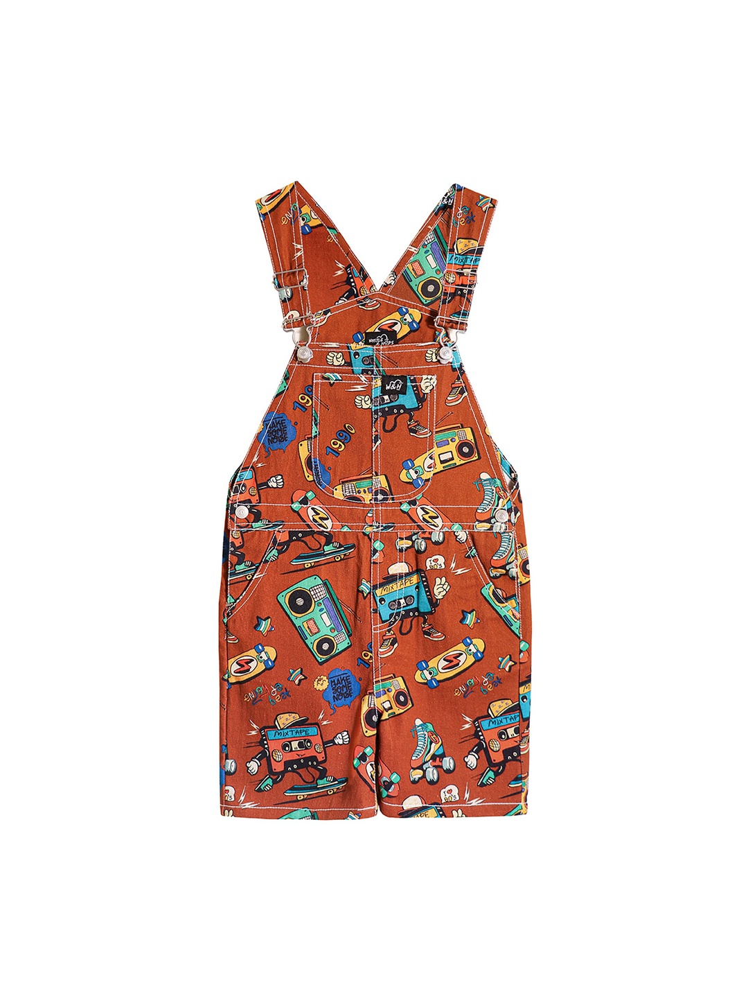 Whistle & Hops Boys Graphic Printed Pure Cotton Shirt with Shorts & Bow, Brown
Whistle & Hops Boys Graphic Printed Pure Cotton Shirt with Shorts & Bow, Brown
