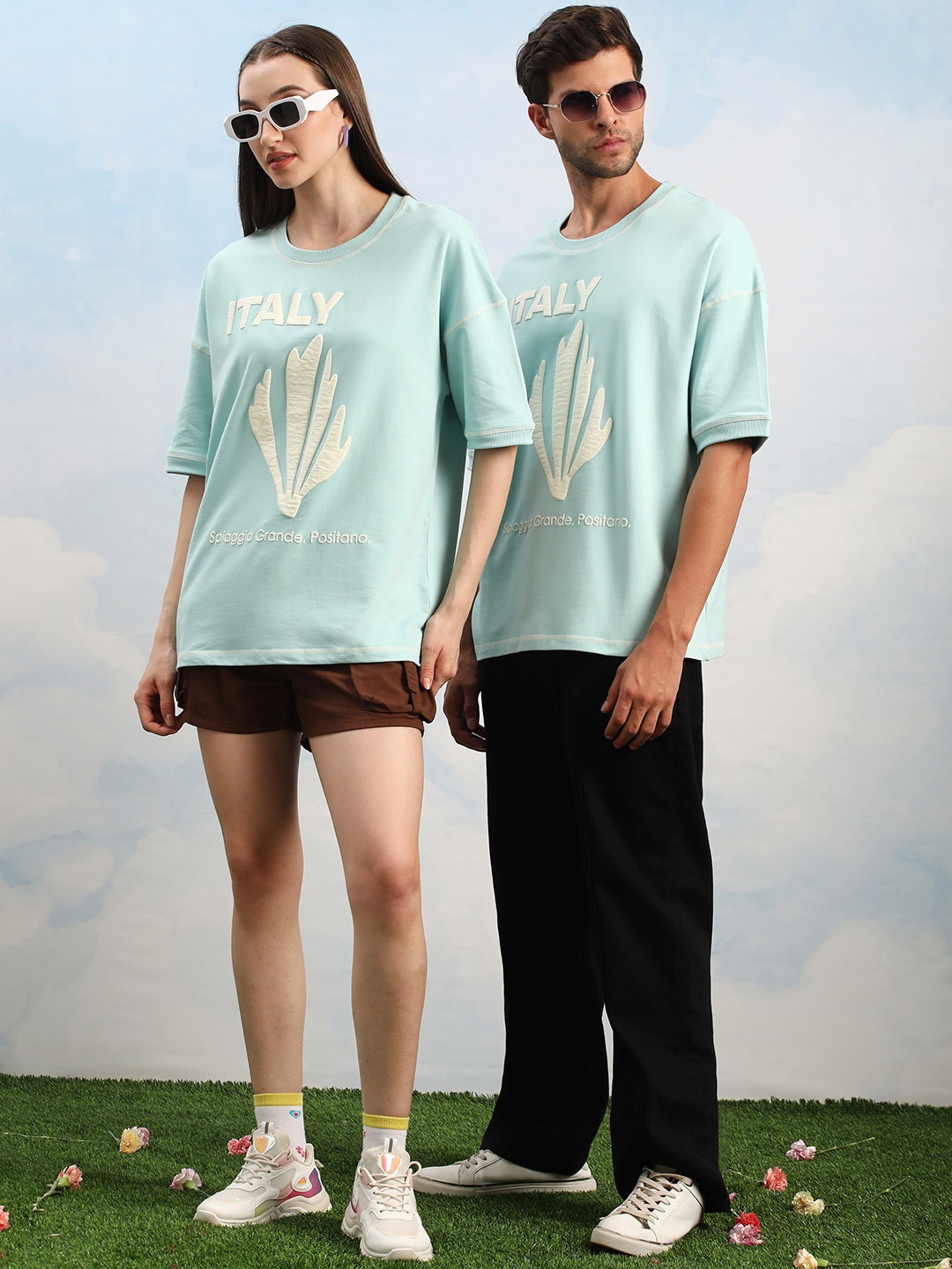 Dillinger Unisex Drop Shoulder Embossed Terry Cotton Oversized T Shirt, Turquoise blue
Dillinger Unisex Drop Shoulder Embossed Terry Cotton Oversized T Shirt, Turquoise blue