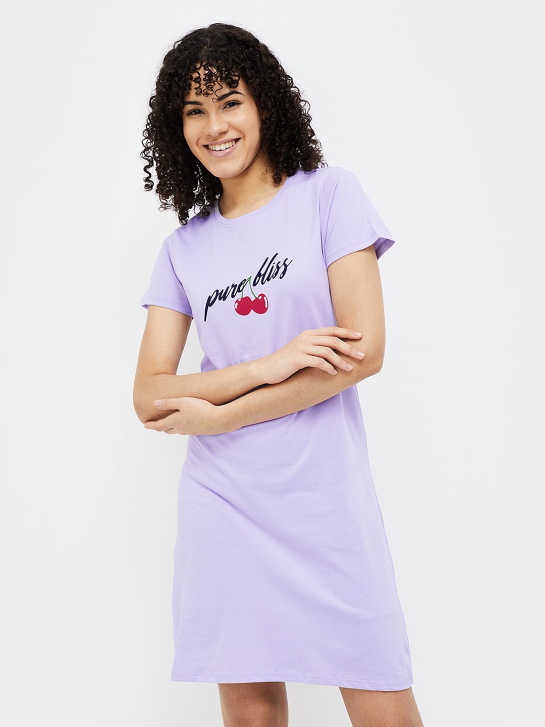 Ginger by Lifestyle Alphanumeric Printed Above Knee Cotton T-shirt Dress, Lavender
Ginger by Lifestyle Alphanumeric Printed Above Knee Cotton T-shirt Dress, Lavender