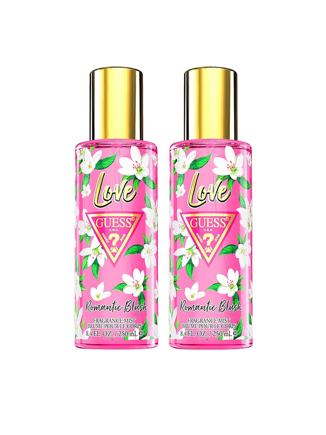 GUESS Women Love Set of 2 Romantic Blush Long Lasting Fragrance Mist - 250 ml Each, Pink
GUESS Women Love Set of 2 Romantic Blush Long Lasting Fragrance Mist - 250 ml Each, Pink