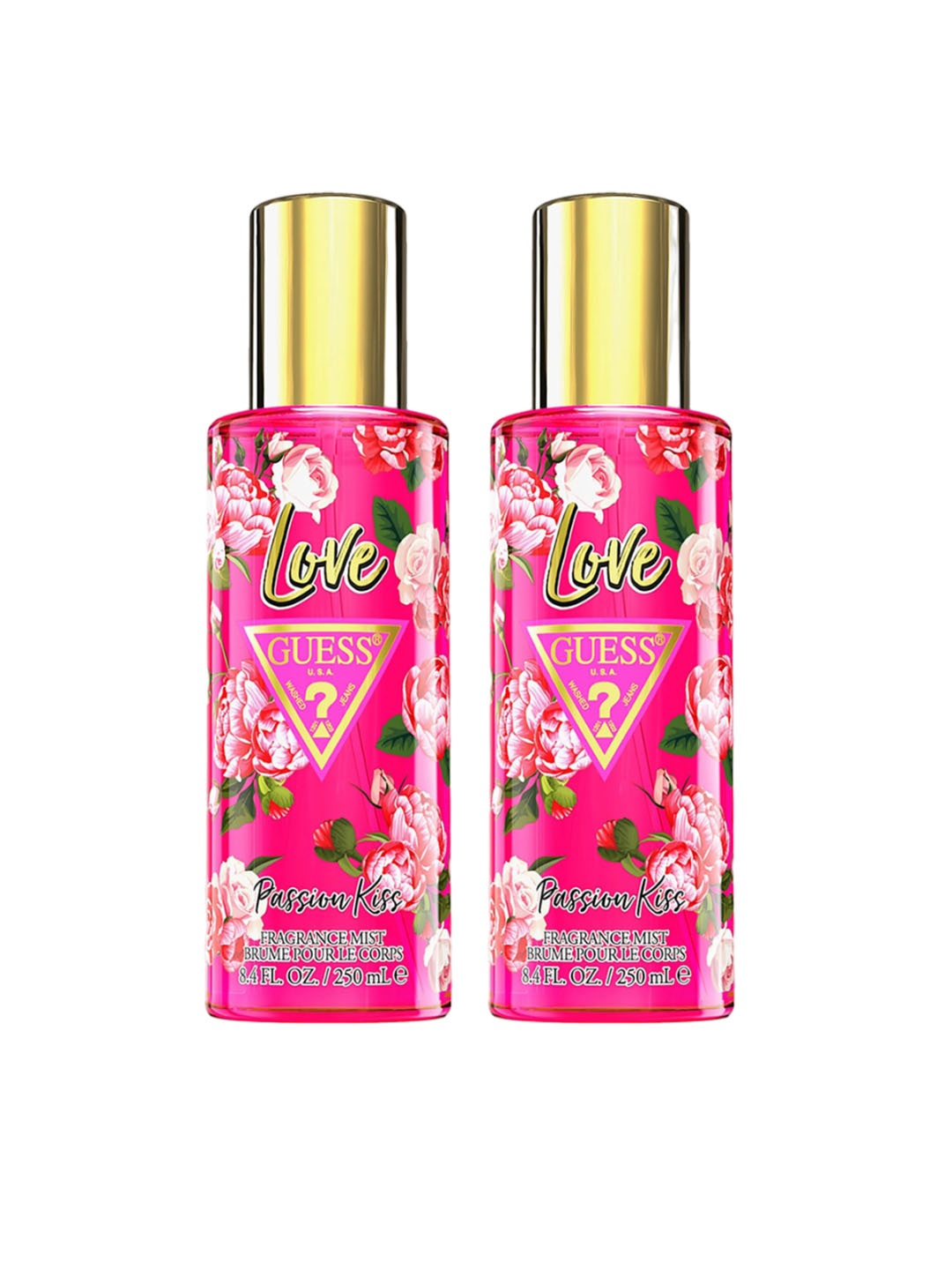 GUESS Women Love Set of 2 Passion Kiss Long Lasting Fragrance Mist - 250 ml Each, Pink
GUESS Women Love Set of 2 Passion Kiss Long Lasting Fragrance Mist - 250 ml Each, Pink