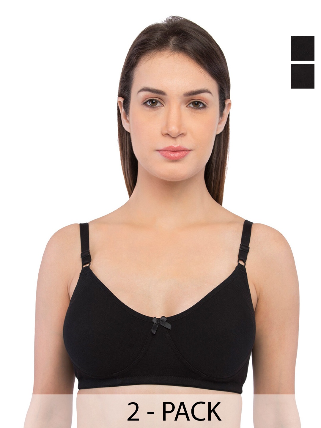 Feelings Allure Pack Of 2 Full Coverage Non Padded Everyday Bra With All Day Comfort, Black
Feelings Allure Pack Of 2 Full Coverage Non Padded Everyday Bra With All Day Comfort, Black