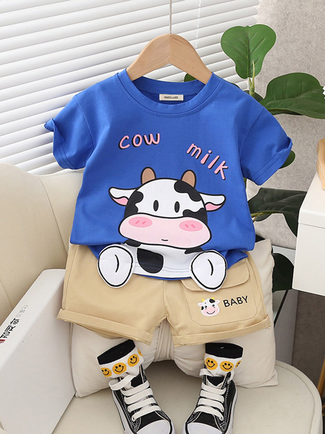 INCLUD Boys Graphic Printed Printed T-shirt With Shorts, Blue
INCLUD Boys Graphic Printed Printed T-shirt With Shorts, Blue