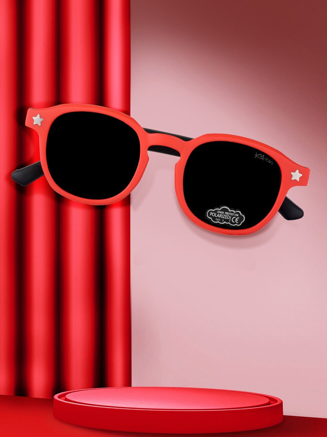 Kool Kidz Kids Round Sunglasses with Polarised and UV Protected Lens-KKSP CT11076 RD, Black
Kool Kidz Kids Round Sunglasses with Polarised and UV Protected Lens-KKSP CT11076 RD, Black