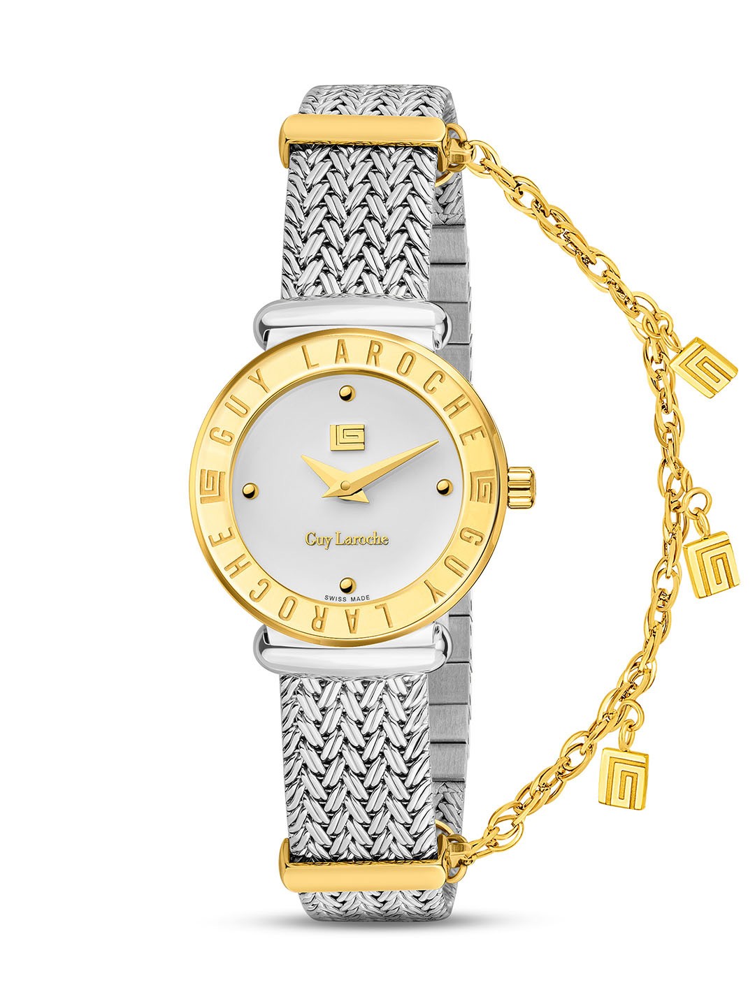 Guy Laroche Women Stainless Steel Straps Analogue Swiss Made Watch GLWLG0000910, Gold
Guy Laroche Women Stainless Steel Straps Analogue Swiss Made Watch GLWLG0000910, Gold