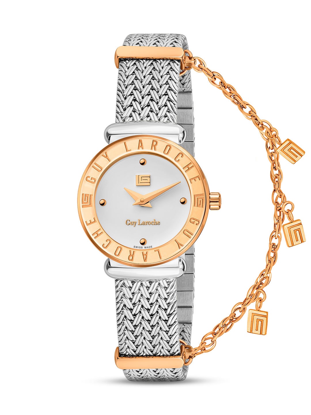 Guy Laroche Women Bracelet Style Straps Analogue Swiss Made Watch GLWLG0000912, Silver
Guy Laroche Women Bracelet Style Straps Analogue Swiss Made Watch GLWLG0000912, Silver