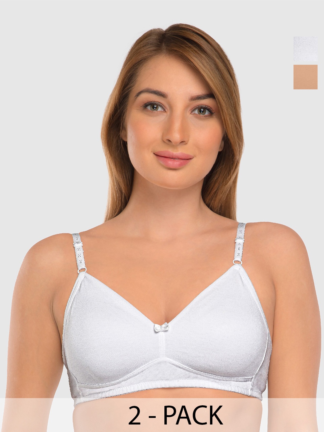 Daisy Dee Pack Of 2 Full Coverage Non Padded Cotton Everyday Bra- All Day Comfort, White
Daisy Dee Pack Of 2 Full Coverage Non Padded Cotton Everyday Bra- All Day Comfort, White