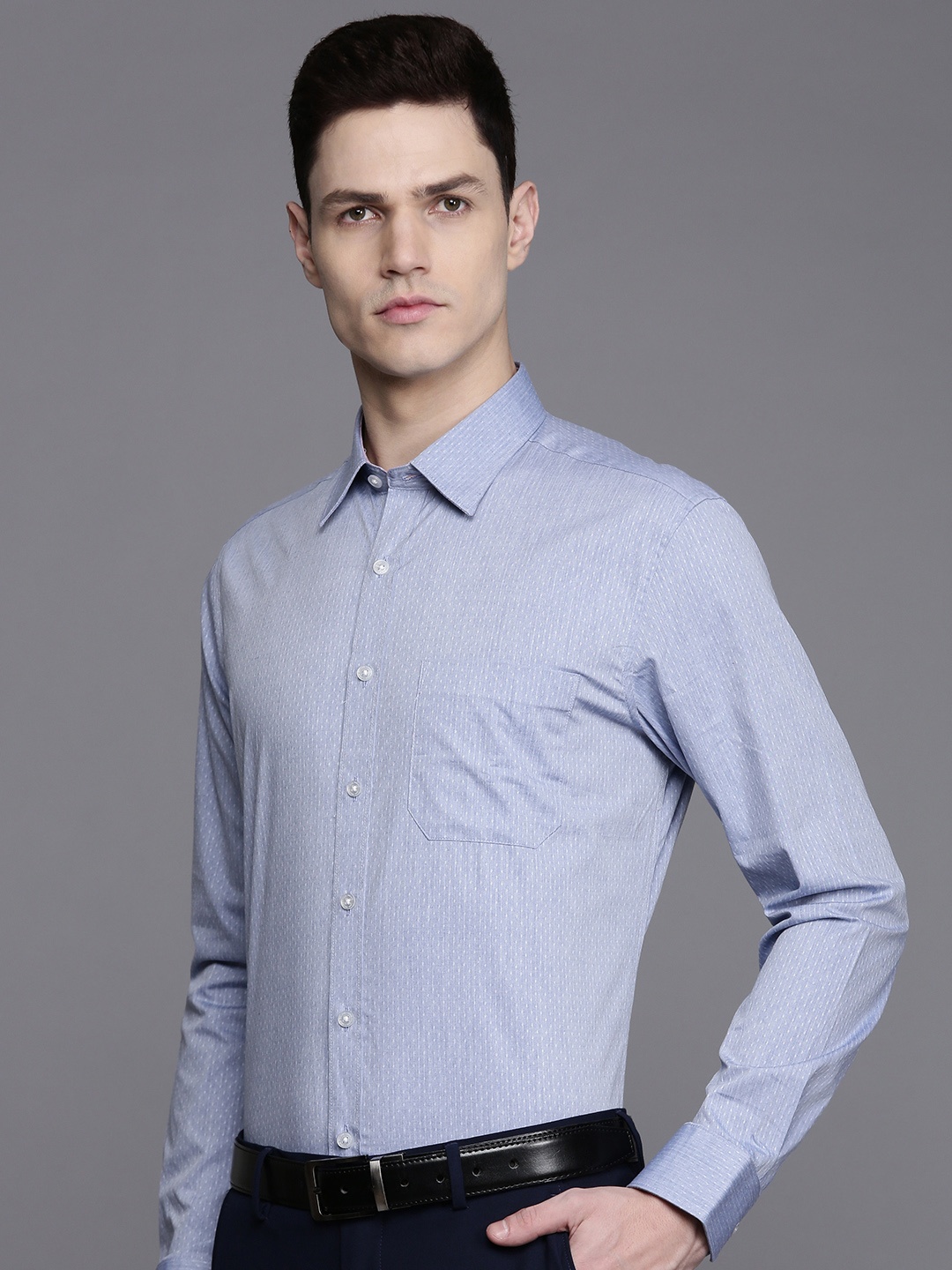 Louis Philippe Pure Cotton Self Design Textured Slim Fit Opaque Formal Shirt, Blue
Louis Philippe Pure Cotton Self Design Textured Slim Fit Opaque Formal Shirt, Blue