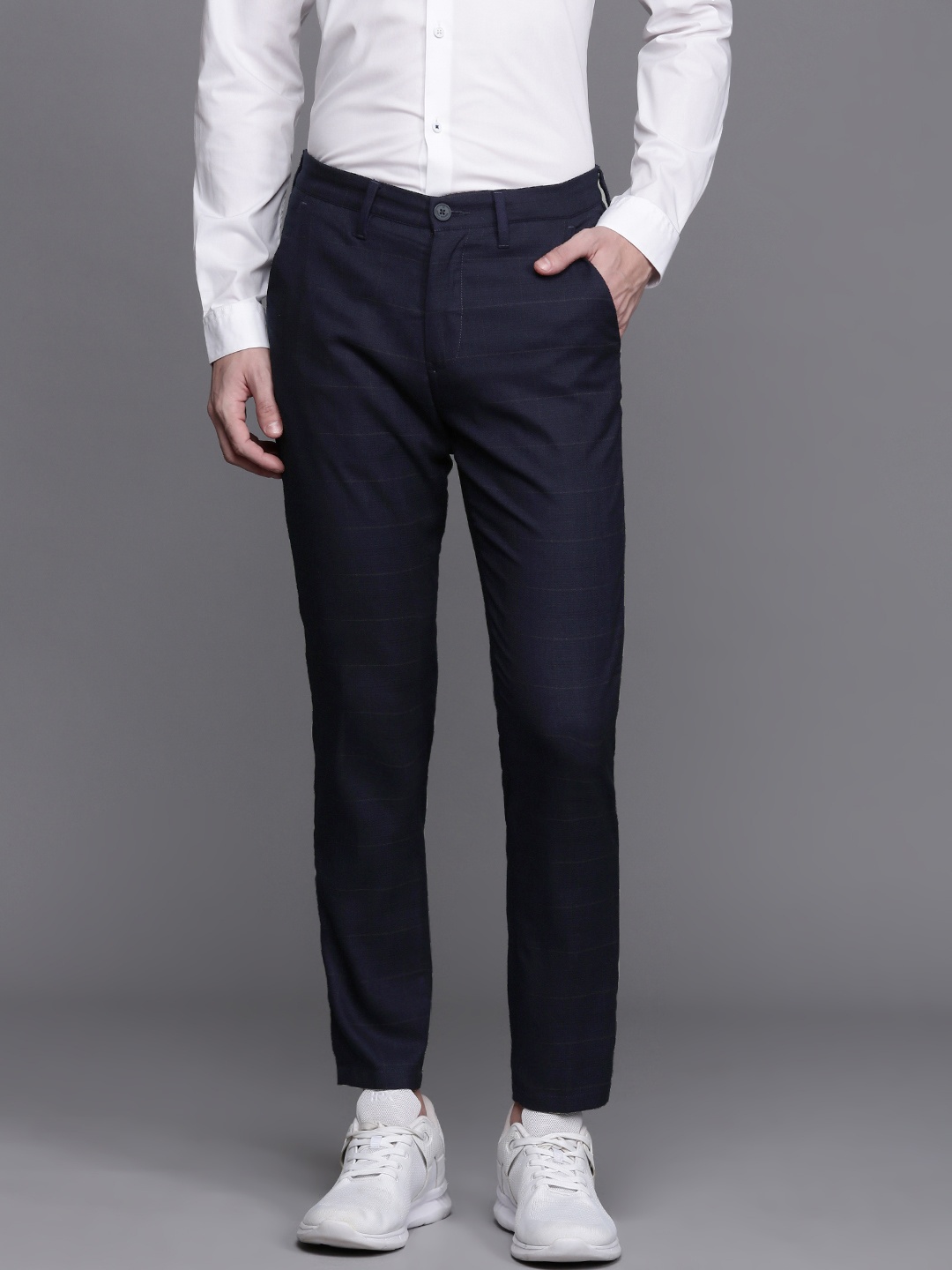 Louis Philippe Ath.Work Men Comfort Tapered Fit Smart Casual Trousers, Navy blue
Louis Philippe Ath.Work Men Comfort Tapered Fit Smart Casual Trousers, Navy blue