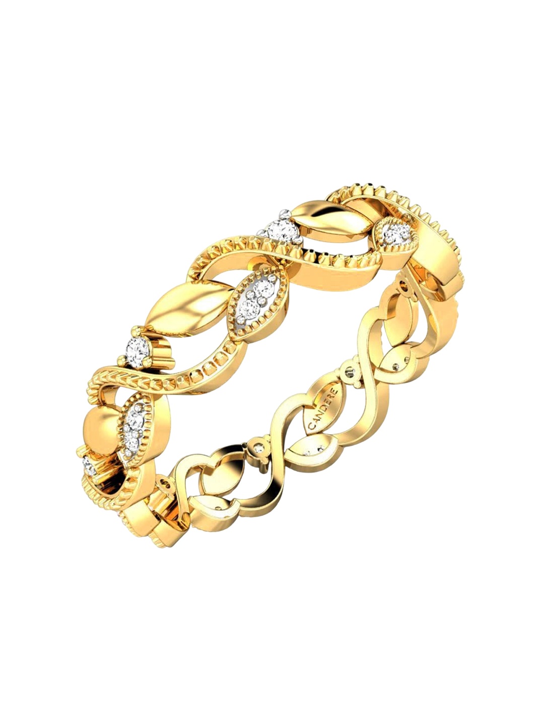 CANDERE A KALYAN JEWELLERS COMPANY18KT (750) Gold Diamond Studded Finger Ring-2.85gm
CANDERE A KALYAN JEWELLERS COMPANY18KT (750) Gold Diamond Studded Finger Ring-2.85gm