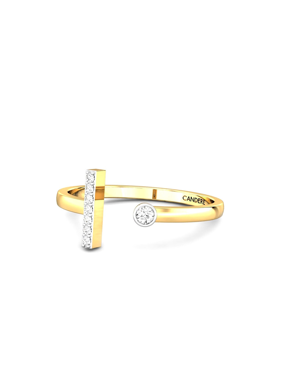 CANDERE A KALYAN JEWELLERS COMPANY 18KT (750) Gold Diamond Studded Ring-1.41 gm
CANDERE A KALYAN JEWELLERS COMPANY 18KT (750) Gold Diamond Studded Ring-1.41 gm