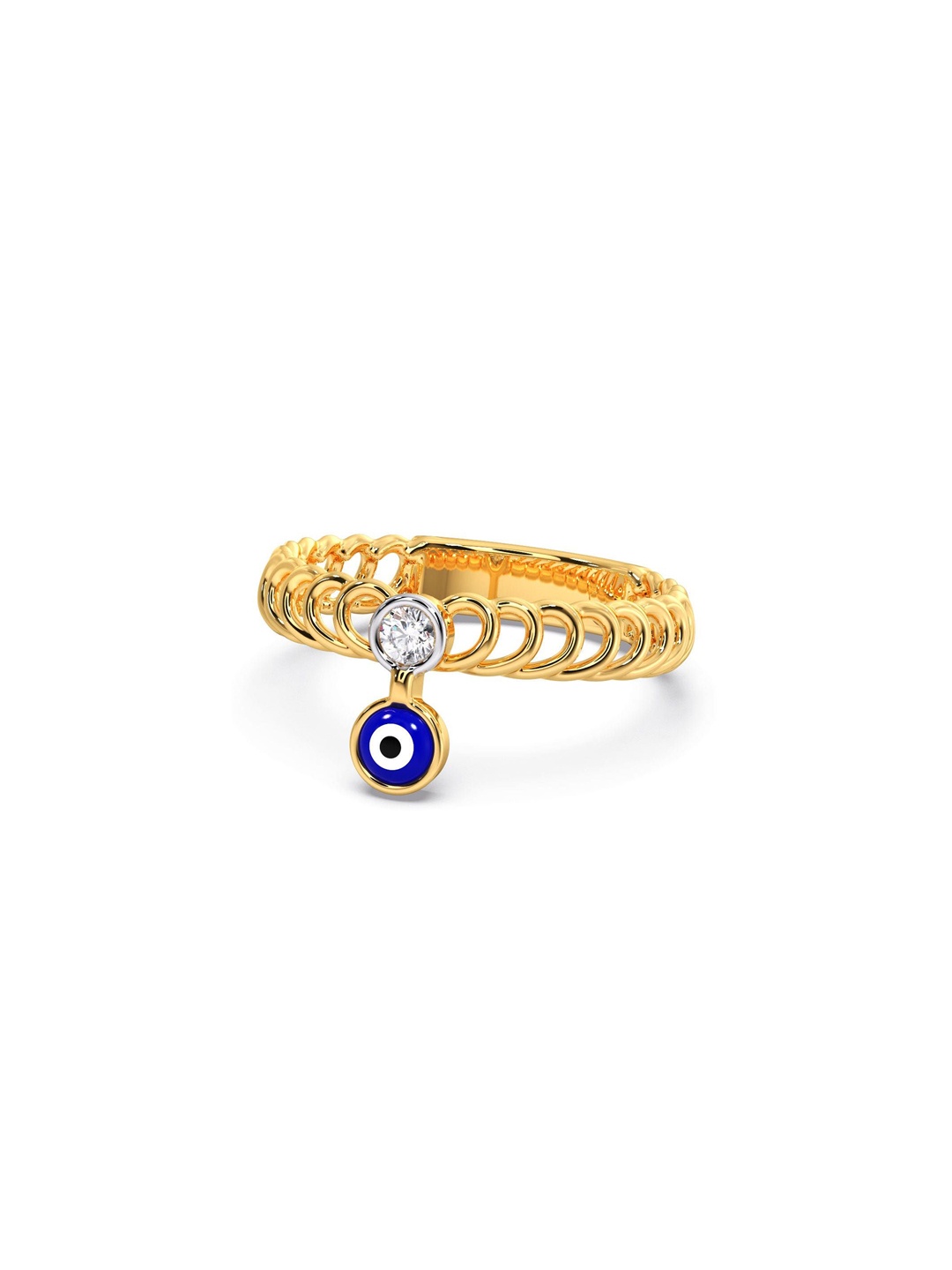 CANDERE A KALYAN JEWELLERS COMPANY 18KT (750) Gold Diamond Studded Finger Ring-2.21gm
CANDERE A KALYAN JEWELLERS COMPANY 18KT (750) Gold Diamond Studded Finger Ring-2.21gm
