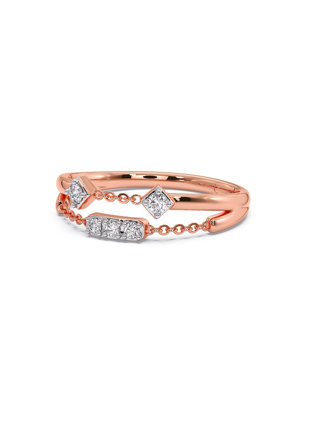 CANDERE A KALYAN JEWELLERS COMPANY 18KT (750) Rose Gold Diamond Studded Ring-2.59gm
CANDERE A KALYAN JEWELLERS COMPANY 18KT (750) Rose Gold Diamond Studded Ring-2.59gm