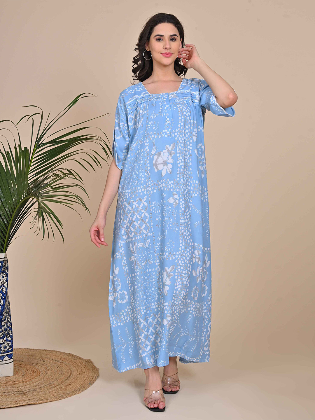 GOLDSTROMS Printed Maxi Nightdress, Blue
GOLDSTROMS Printed Maxi Nightdress, Blue
