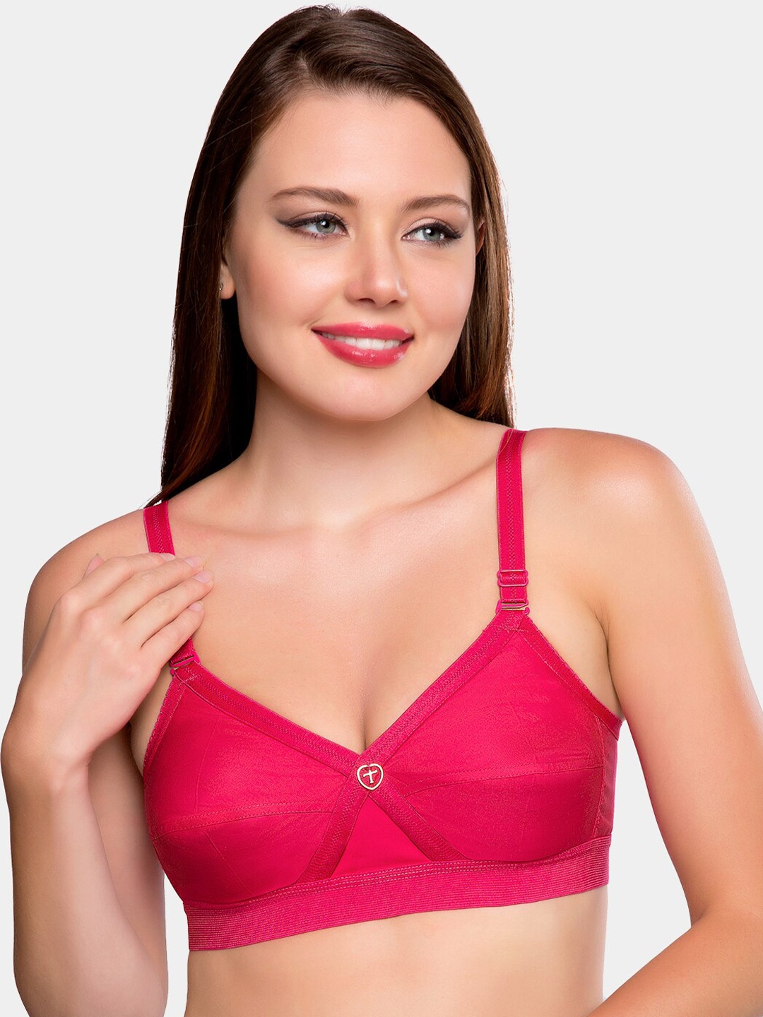 Trylo Krutika Plain Pure Cotton Non-Padded Non-Wired Full Coverage Super Support Bra, Pink
Trylo Krutika Plain Pure Cotton Non-Padded Non-Wired Full Coverage Super Support Bra, Pink