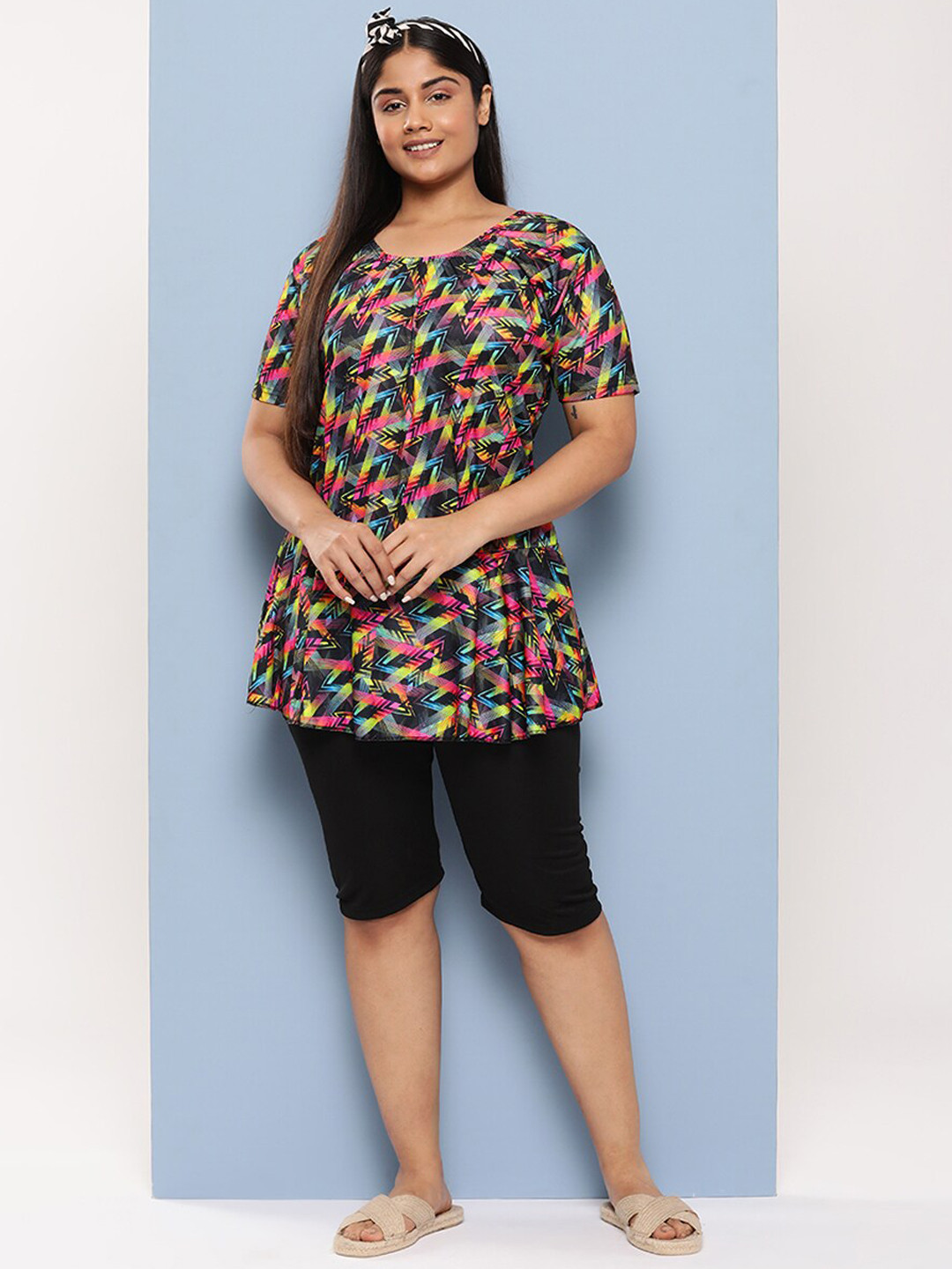 BAESD Plus Size Abstract Printed Swim Set, Black
BAESD Plus Size Abstract Printed Swim Set, Black