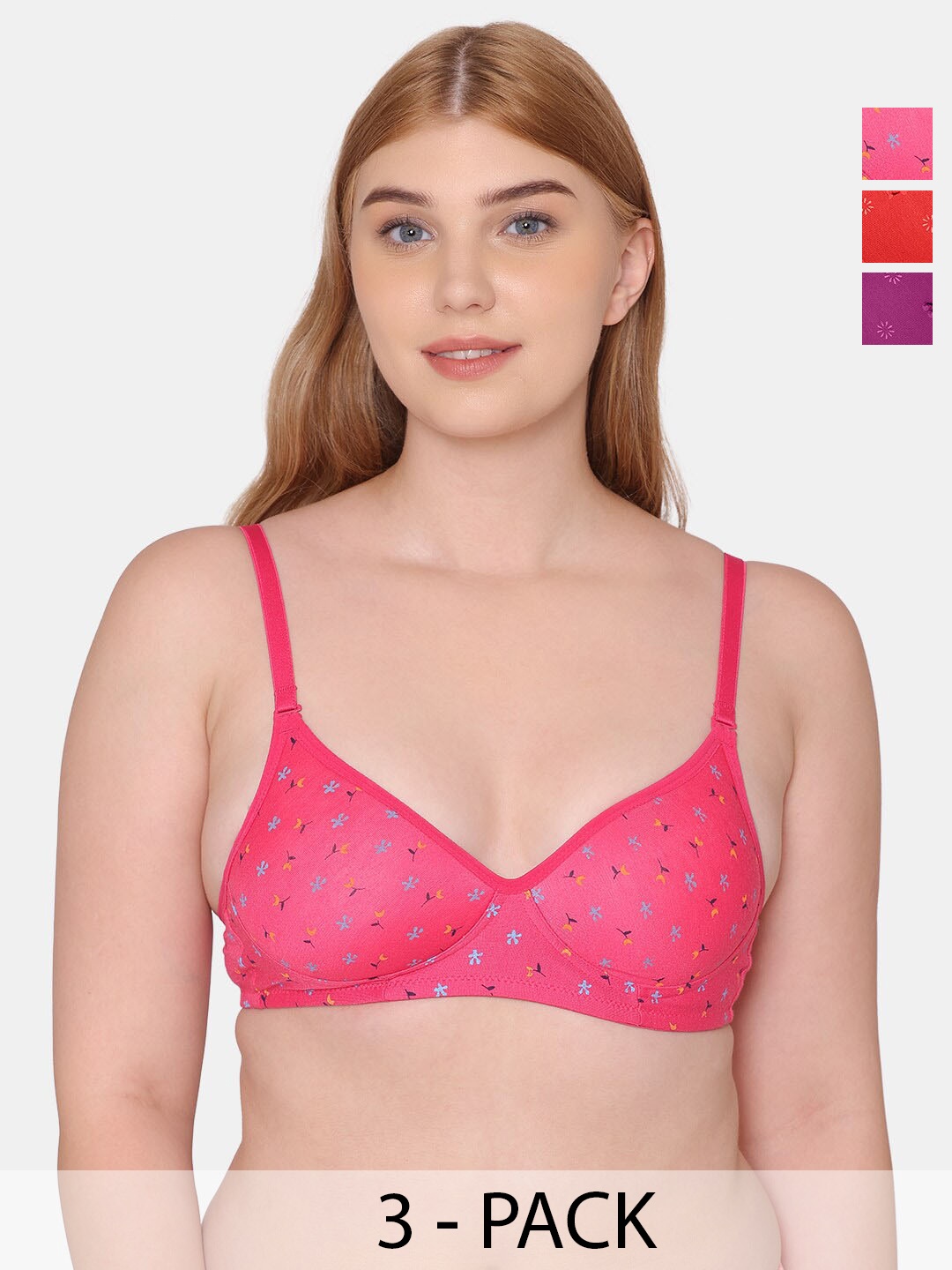 KOMLI Pack of 3 Graphic Printed Full Coverage Lightly Padded T-shirt Bra-All Day Comfort, Red
KOMLI Pack of 3 Graphic Printed Full Coverage Lightly Padded T-shirt Bra-All Day Comfort, Red