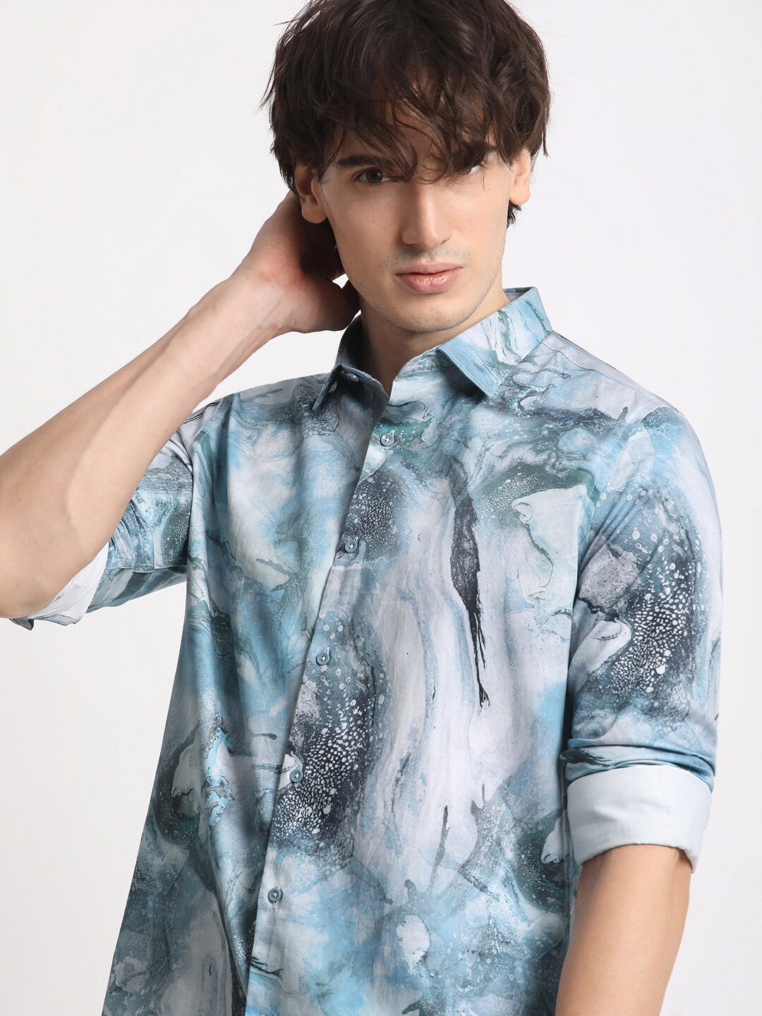 THE BEAR HOUSE Slim Fit Long Sleeves Spread Collar Cotton Opaque Printed Casual Shirt, Blue
THE BEAR HOUSE Slim Fit Long Sleeves Spread Collar Cotton Opaque Printed Casual Shirt, Blue