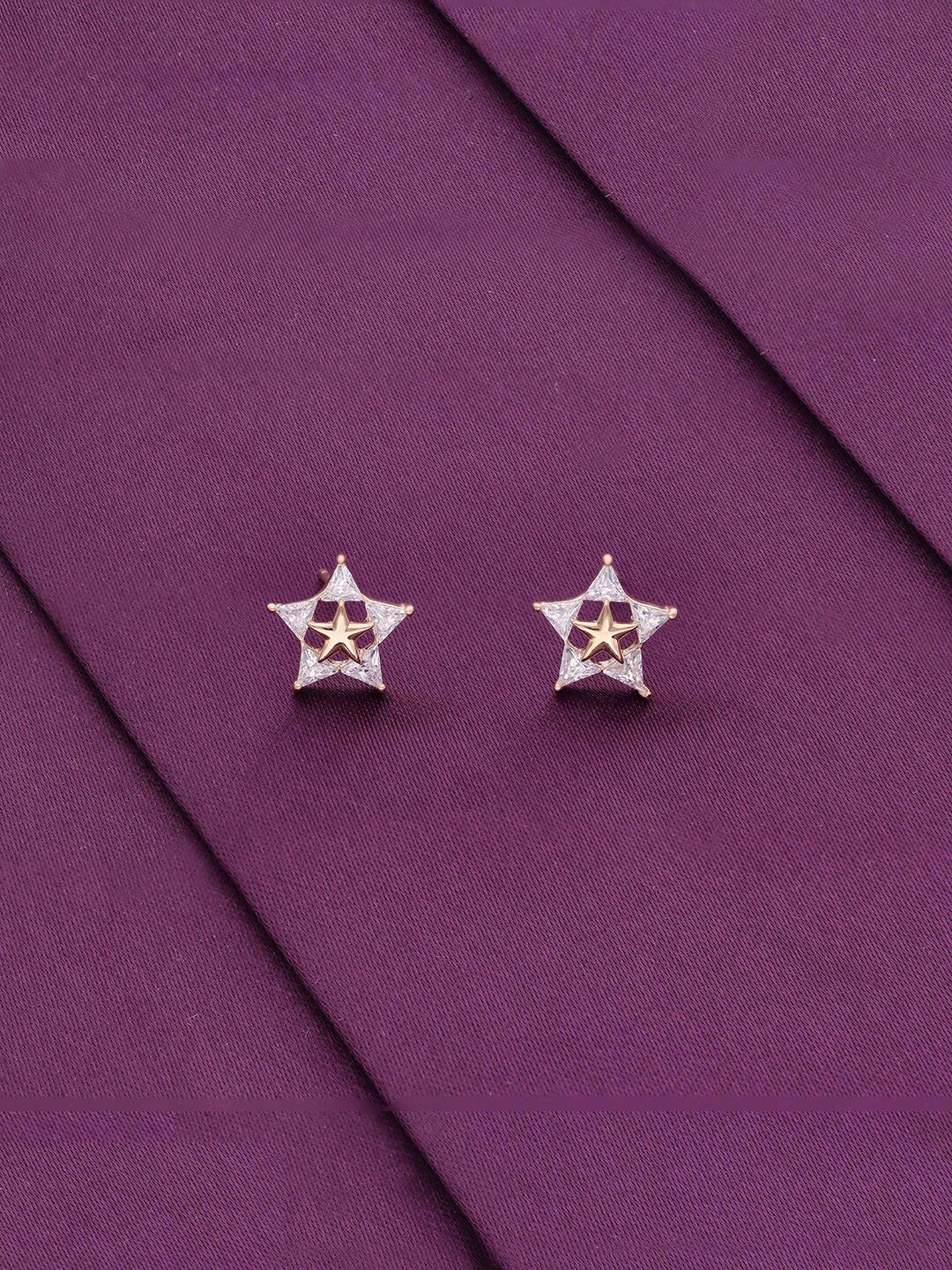 KAI JEWEL Rhodium-Plated 92.5 Sterling Silver Star Shaped Studs Earrings, Rose gold
KAI JEWEL Rhodium-Plated 92.5 Sterling Silver Star Shaped Studs Earrings, Rose gold
