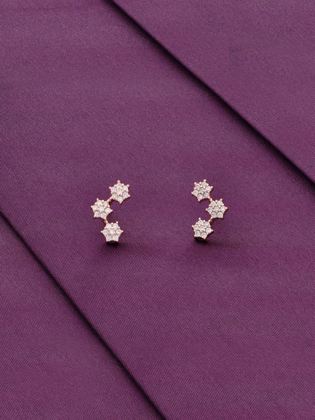 KAI JEWEL 925 Sterling Silver Rhodium-Plated Cubic Zirconia Studded Studs Earrings, Rose gold
KAI JEWEL 925 Sterling Silver Rhodium-Plated Cubic Zirconia Studded Studs Earrings, Rose gold