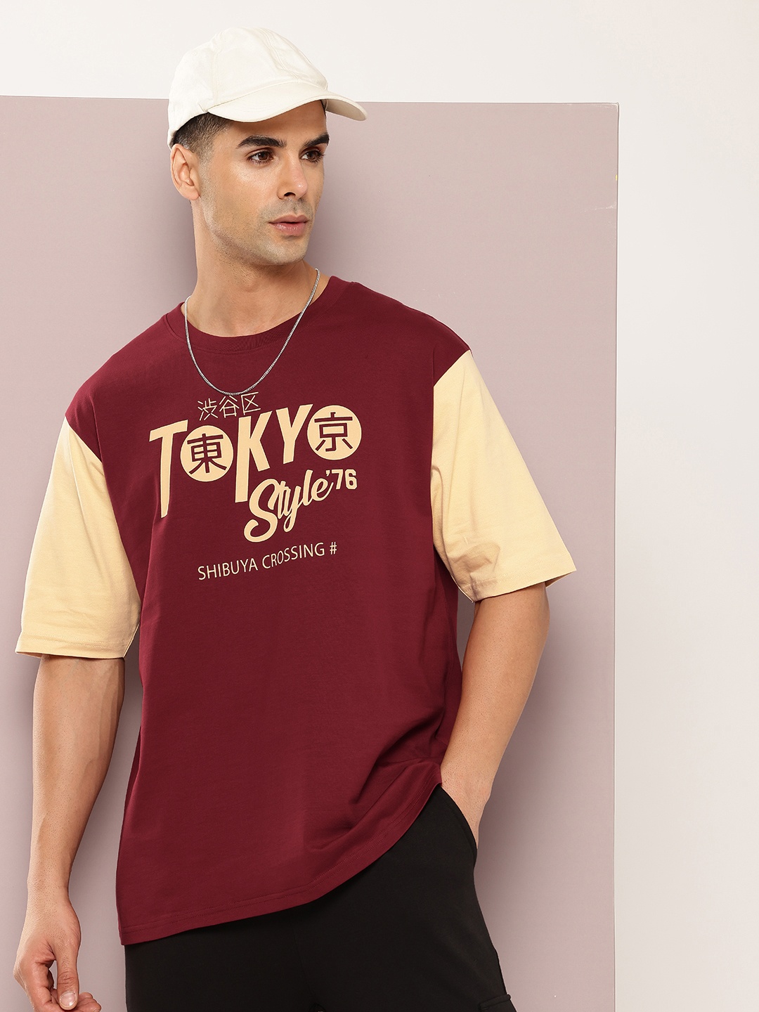 DILLINGER Men Typography Printed Drop-Shoulder Sleeves Oversized Pure Cotton T-shirt, Maroon
DILLINGER Men Typography Printed Drop-Shoulder Sleeves Oversized Pure Cotton T-shirt, Maroon