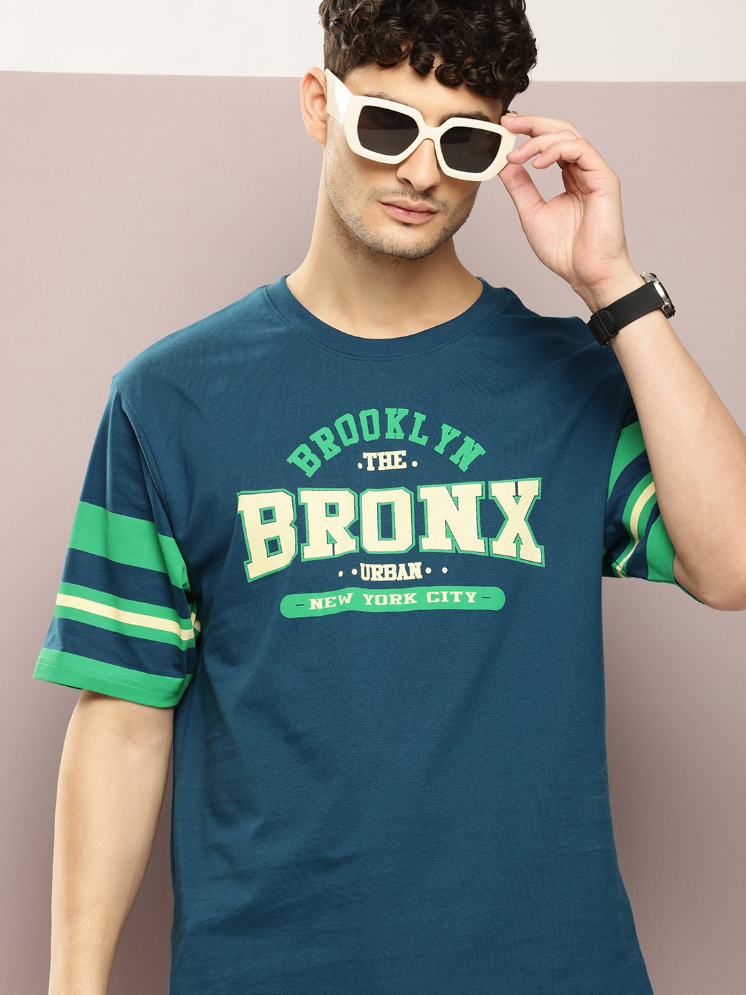 DILLINGER Men Typography Printed Drop-Shoulder Sleeves Oversized Pure Cotton T-shirt, Blue
DILLINGER Men Typography Printed Drop-Shoulder Sleeves Oversized Pure Cotton T-shirt, Blue