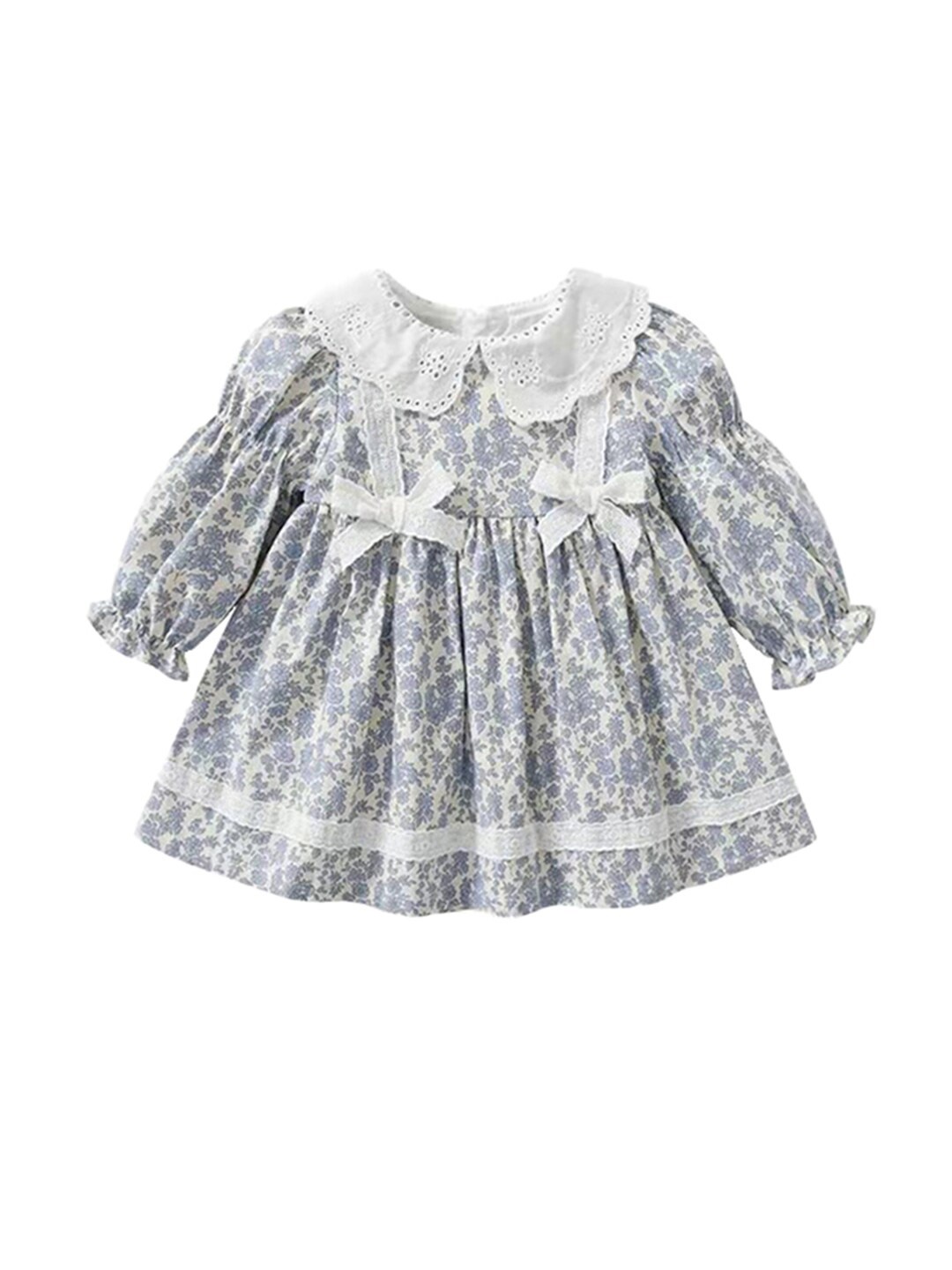 StyleCast White & Blue Floral Printed Peter Pan Collar Cotton Puff Sleeve A-Line Dress
StyleCast White & Blue Floral Printed Peter Pan Collar Cotton Puff Sleeve A-Line Dress
