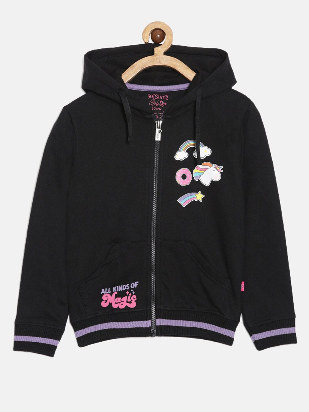 DIXCY SCOTT Slimz Girls Graphic Printed Hood Straight Front-Open Hooded Sweatshirt, Black
DIXCY SCOTT Slimz Girls Graphic Printed Hood Straight Front-Open Hooded Sweatshirt, Black