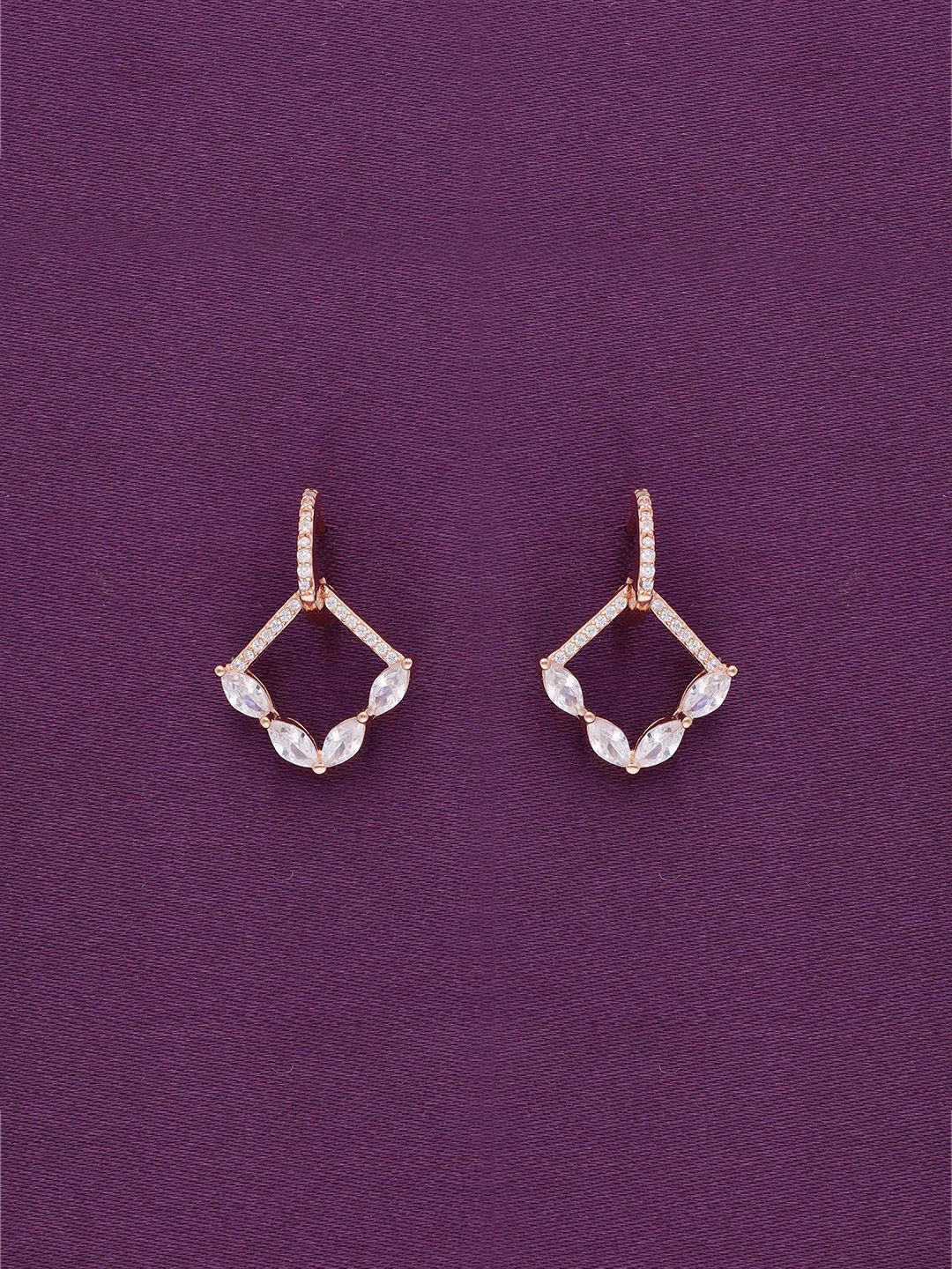KAI JEWEL 925 Sterling Silver Rhodium-Plated Cubic Zirconia Studded Drop Earrings, Rose gold
KAI JEWEL 925 Sterling Silver Rhodium-Plated Cubic Zirconia Studded Drop Earrings, Rose gold