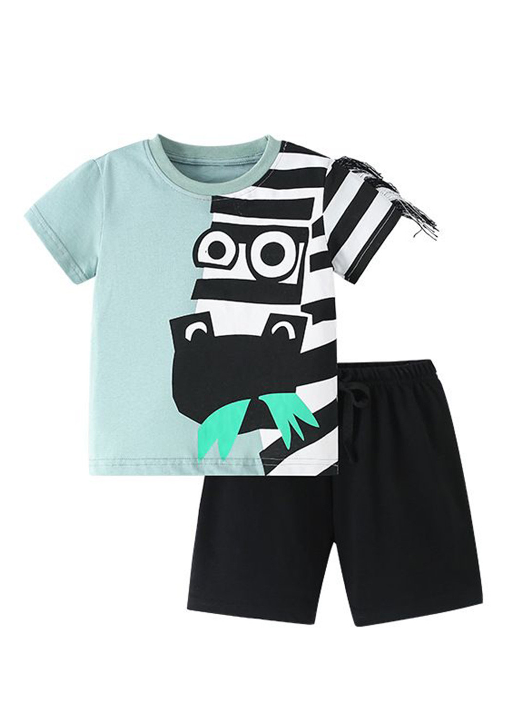 StyleCast Boys Grey & Black Round Neck Short Sleeves Printed T-shirt with Shorts
StyleCast Boys Grey & Black Round Neck Short Sleeves Printed T-shirt with Shorts